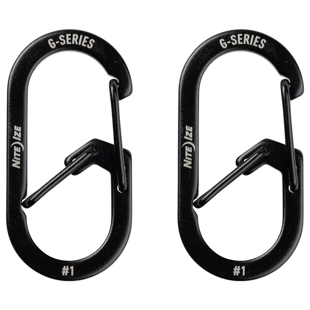 Nite Ize Schlüsselanhänger NITE Ize Schlüssel-Karabiner NI-GS1-01-2R6 Schwarz 2 St.