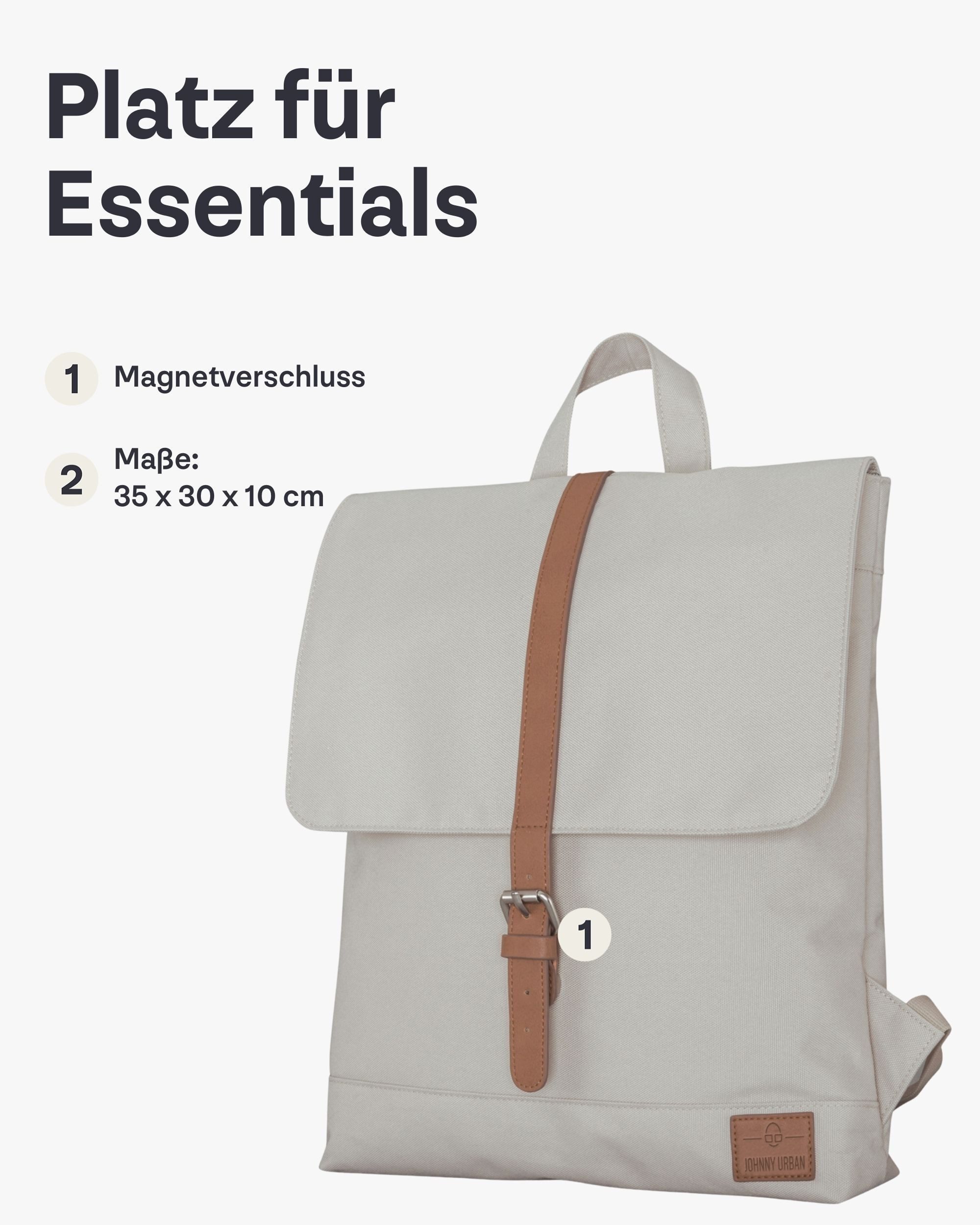 Johnny Urban Cityrucksack MIA Rucksack Damen, Tagesrucksack, Vordertasche, Laptopfach, Wasserabweisend