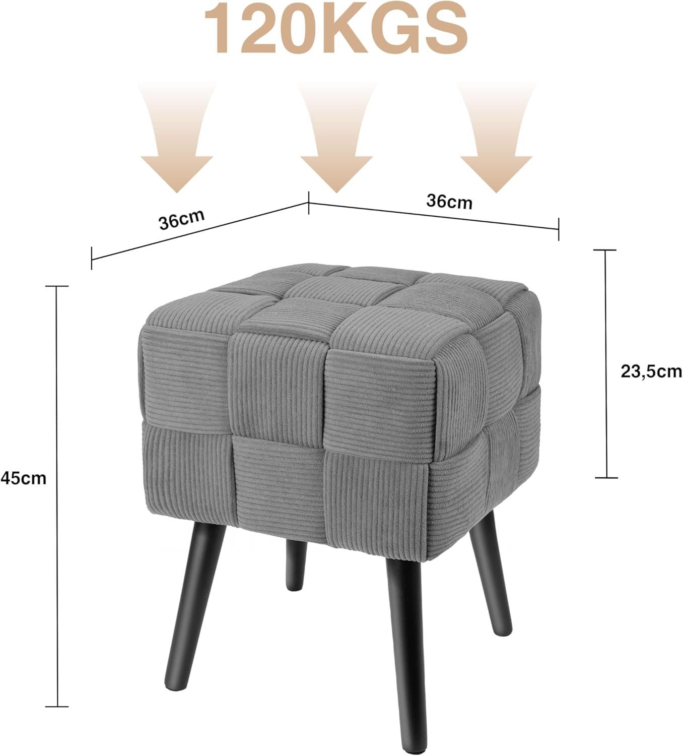 Zedelmaier Sitzhocker Ottoman Sitzbank Schminktisch Hocker Fußhocker Polsterhocker