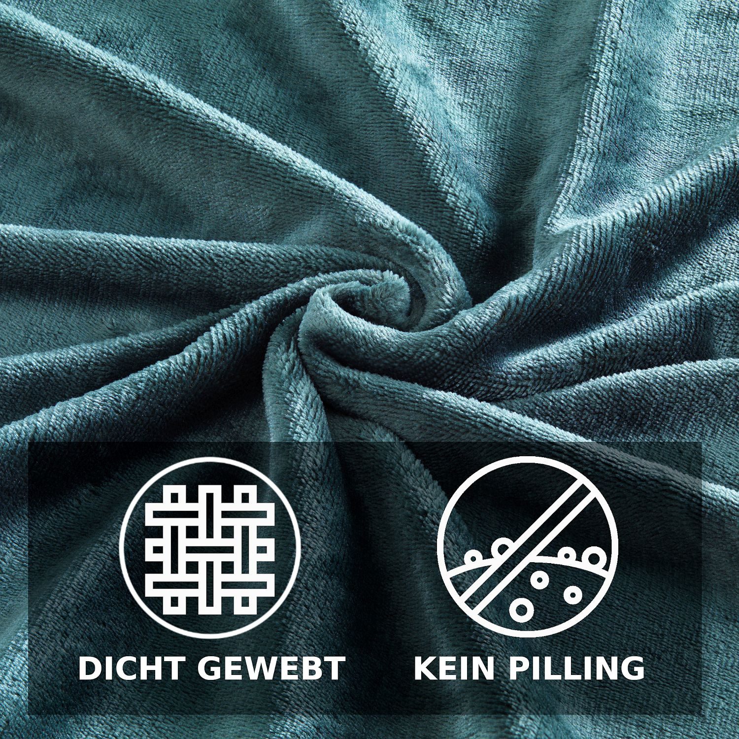 Malika Bettwäsche Cashmere-Touch Fleece, weiche, warme Winterbettwäsche, Cashmere Touch, 2 teilig, Flauschig warmes Teddy-Plüsch – Bild 5 von 5