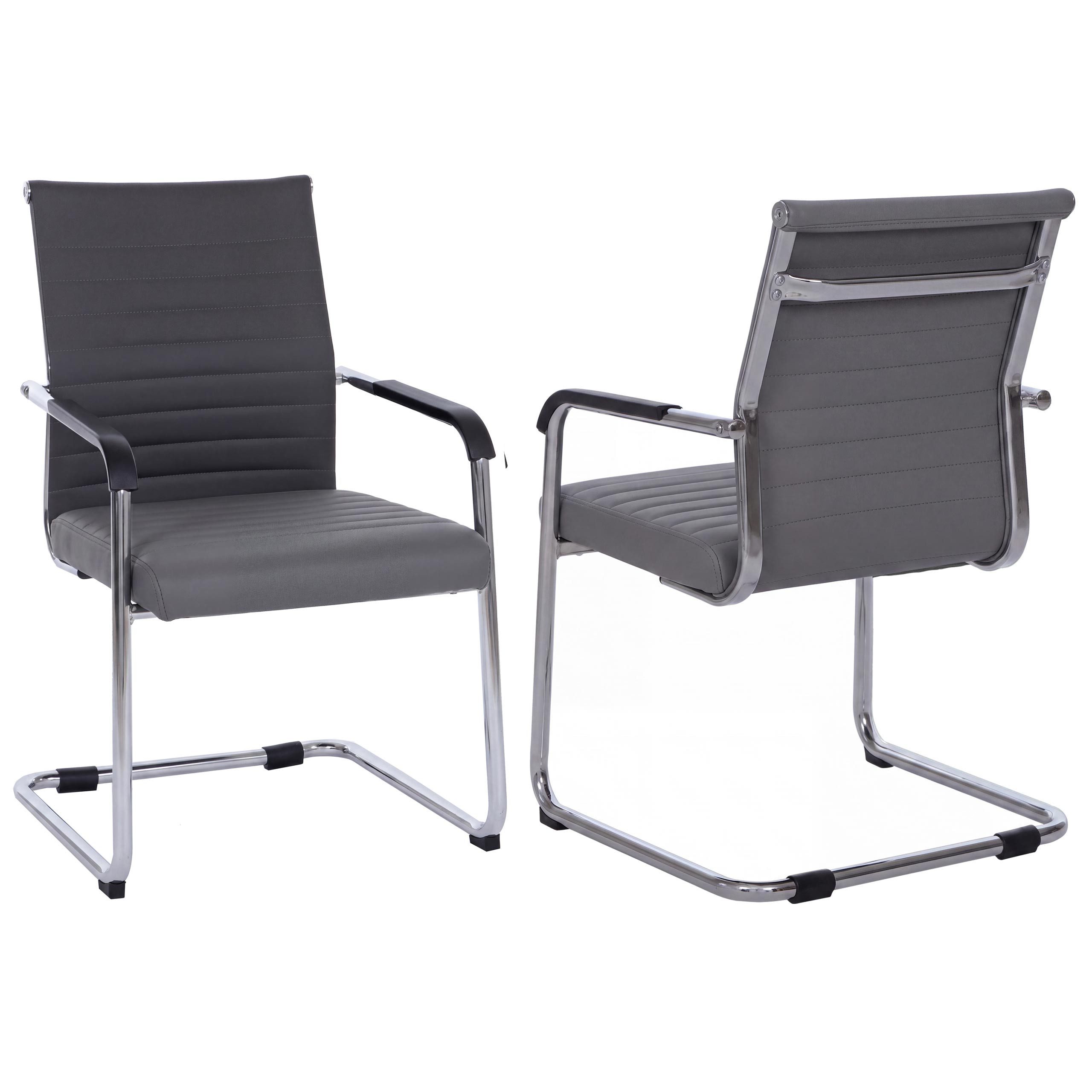 MCW Besucherstuhl MCW-Q85 (Set), Bodenschonende Kunststoffgleiter schützen den Untergrund