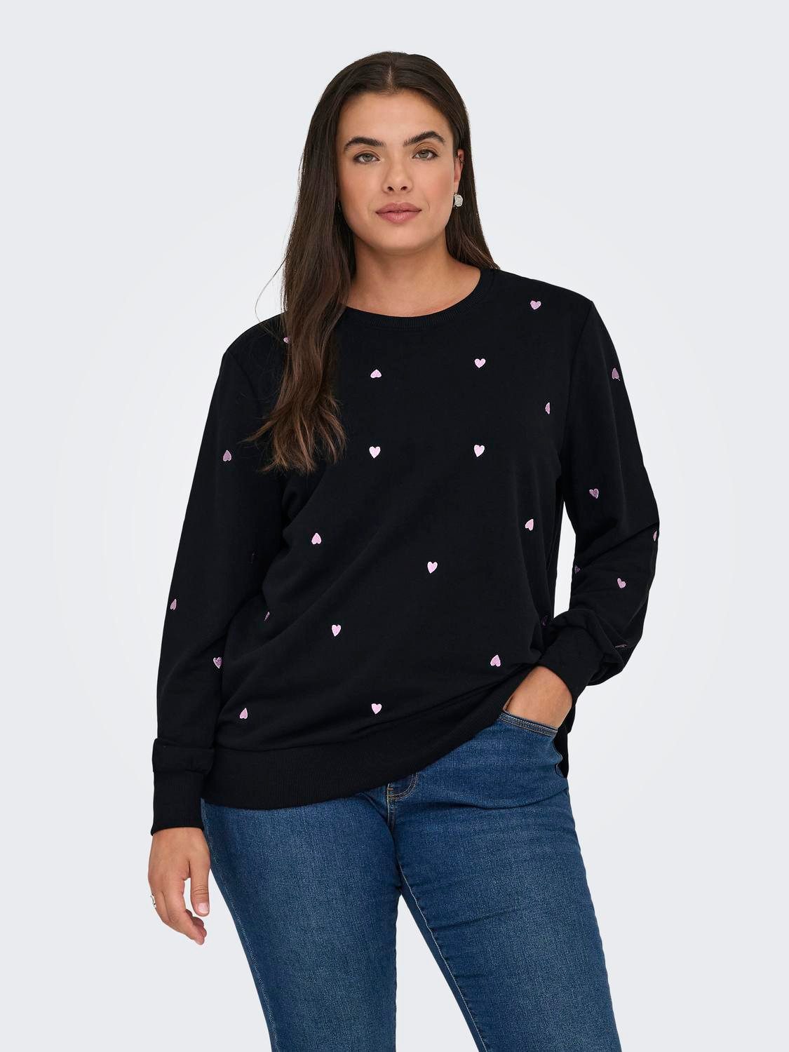 ONLY CARMAKOMA Sweatshirt CARMIA LS O-NECK SWEAT JRS günstig online kaufen