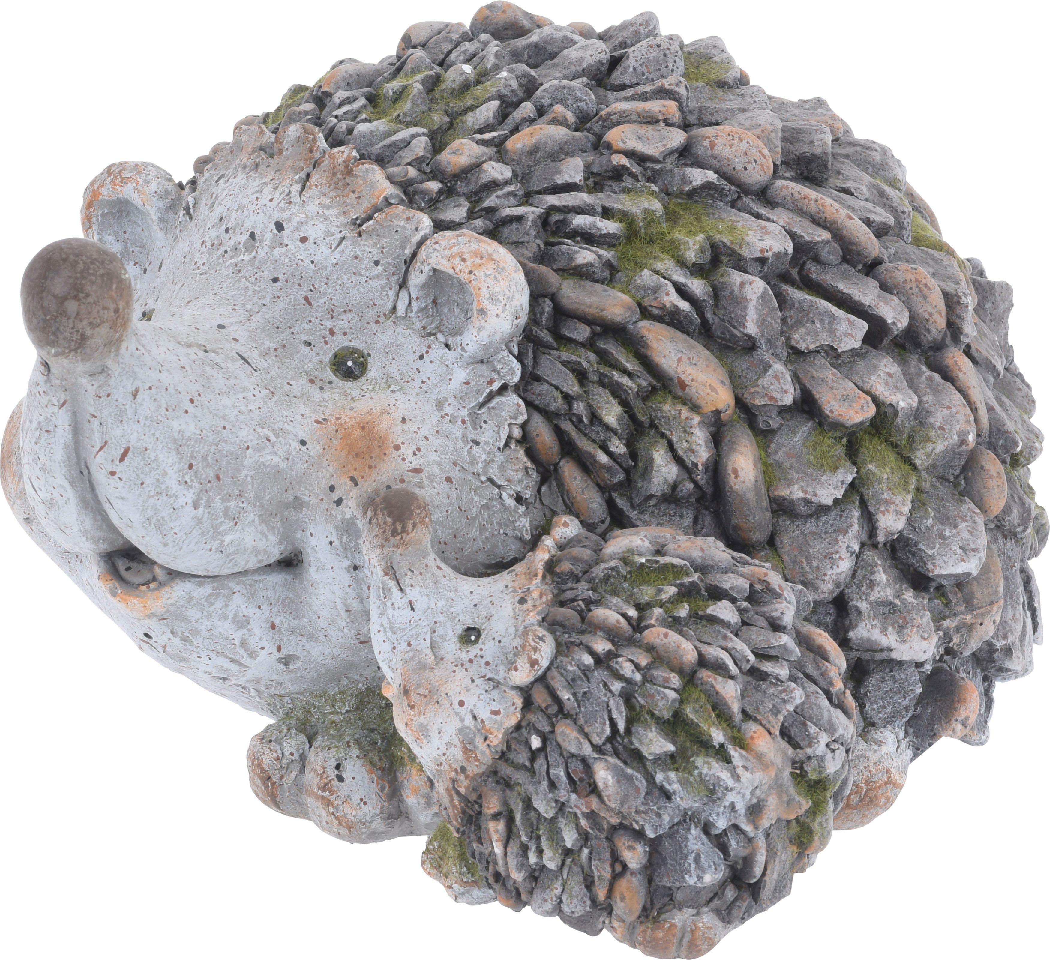 mucHome Dekofigur Süße Deko-Figur Igel aus Zement 32x26x18,5cm Gartendekoration Garten