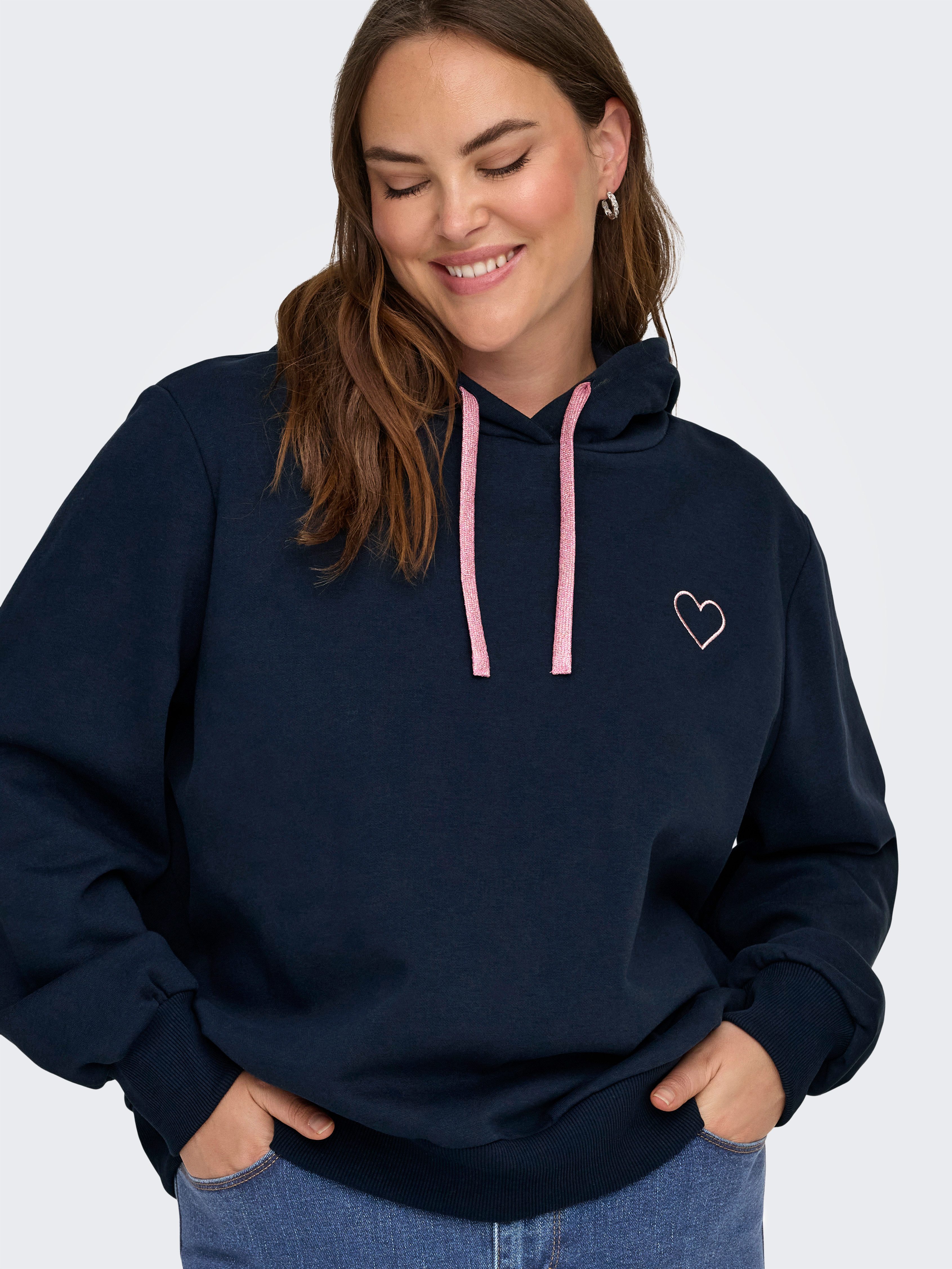 ONLY CARMAKOMA Kapuzensweatshirt CARNOLI L/S HEART HOOD SWT NOOS