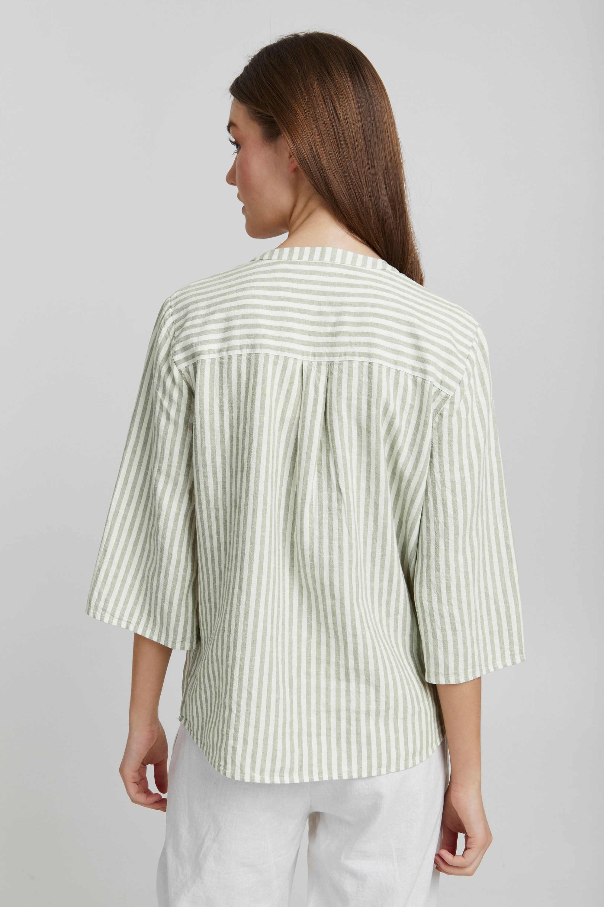 OXMO Shirtbluse OXAnea Bluse aus Leinenmix