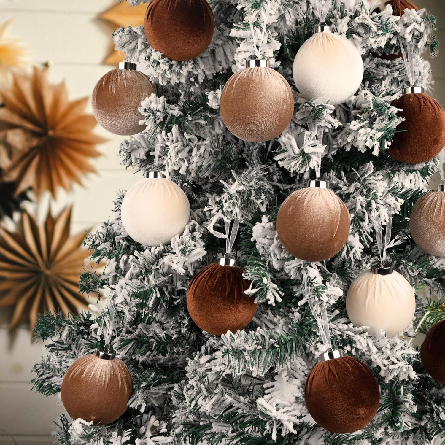 Bomiclss Weihnachtsbaumkugel 15 stück samt Christbaumkugeln Set mit Geschenkpaket – Bild 2 von 5