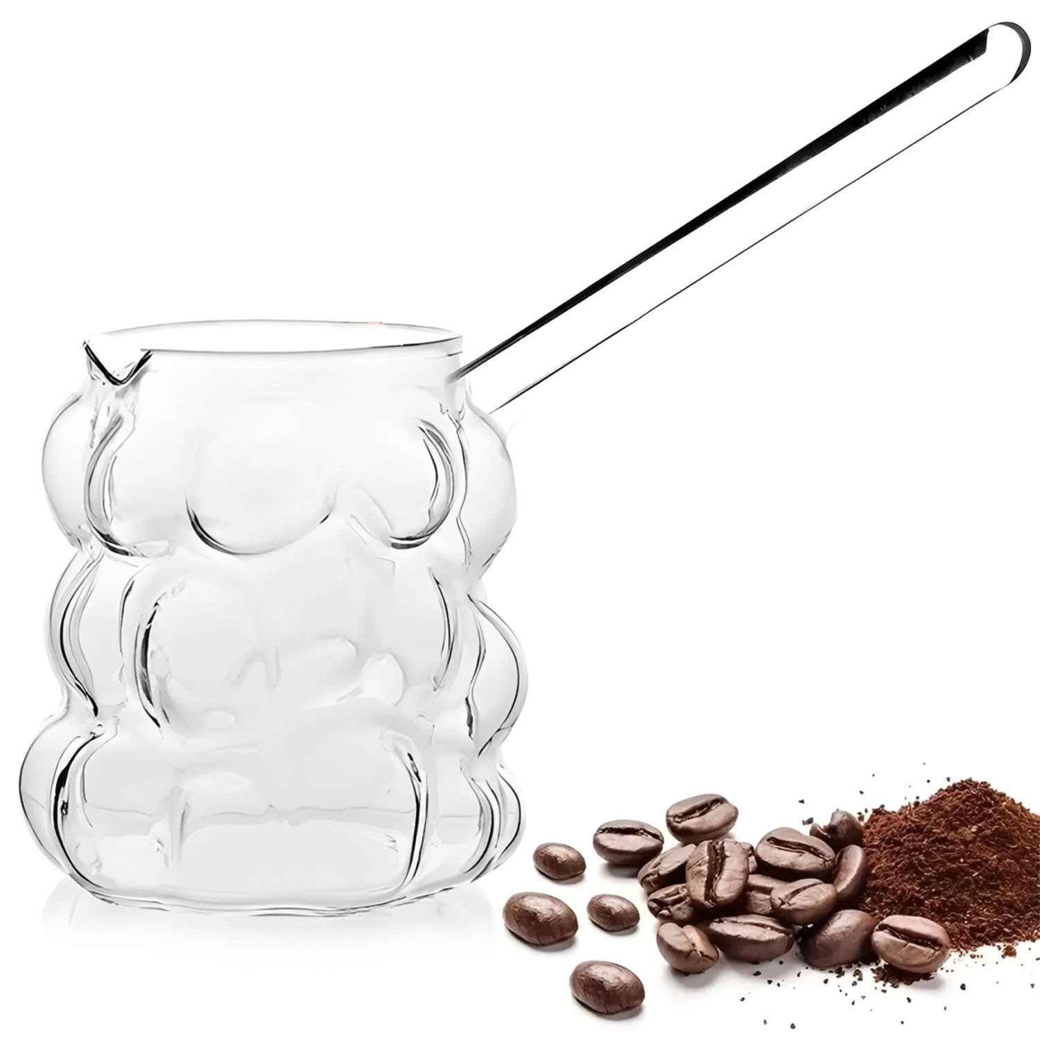 Jungengel Espressokocher, hitzebeständiges Borosilikatglas, 400 ml Fassungsvermögen