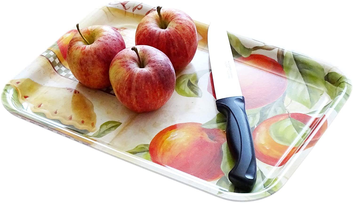 Lashuma Tablett Garten, Kunststoff, (1-tlg), Hell gelbes Dekotablett für Küche 31x23 cm