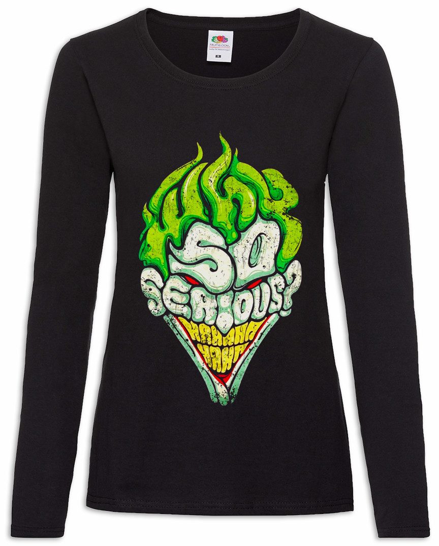 Langarmshirt Why So Serious Damen Langarmshirt Gotham TV City Dark Wayne Knight