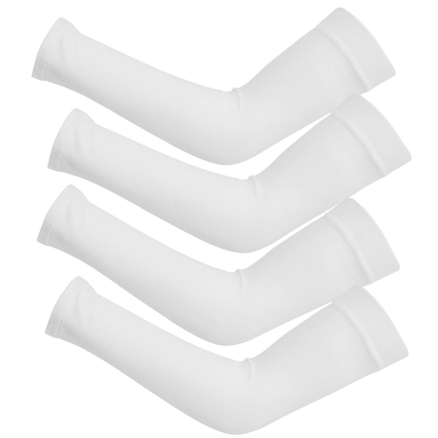 LuxusKollektion Armlinge Arm Sleeves Gaming UPF 50+ Kompression Weiß