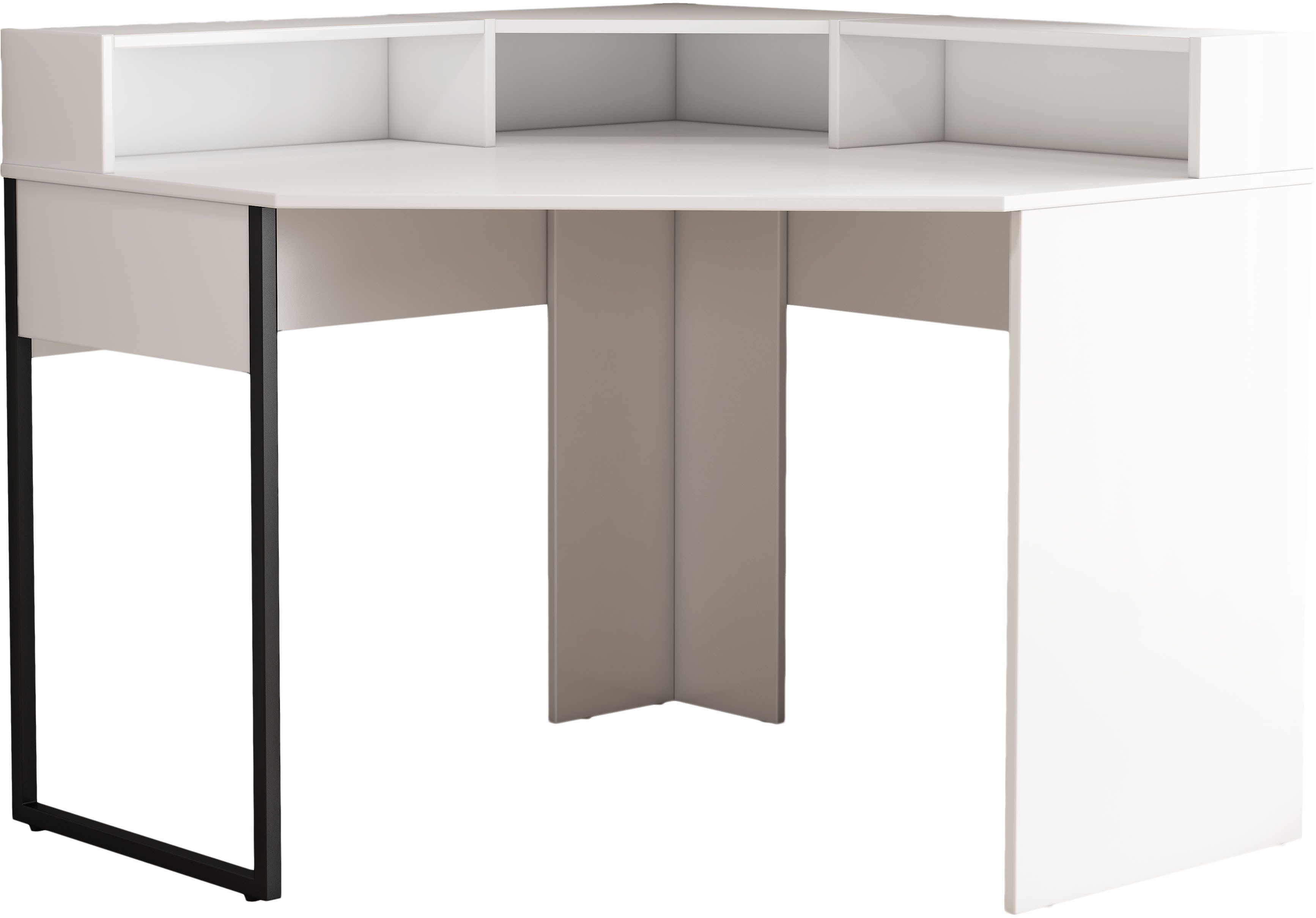 OTTO home Eckschreibtisch Moid, mit Schreibtischaufsatz, modernes Design, B günstig online kaufen