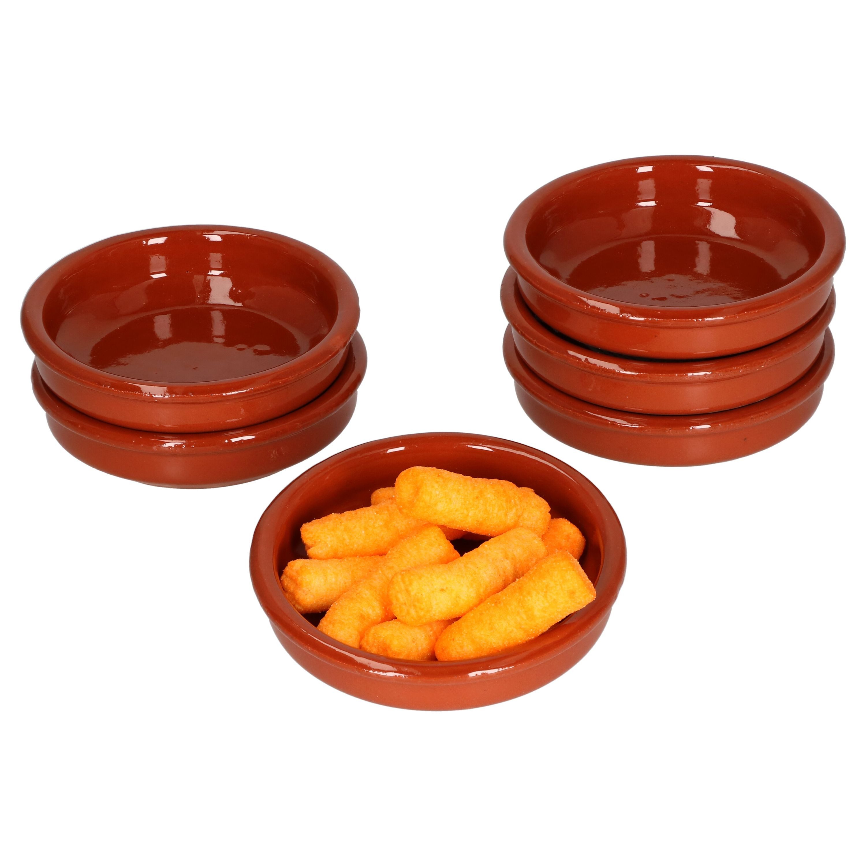 MamboCat Tapas-Schale 6er Set Cazuela Ton-Schale Bruno Ø 10,2cm Größe XS, Ton