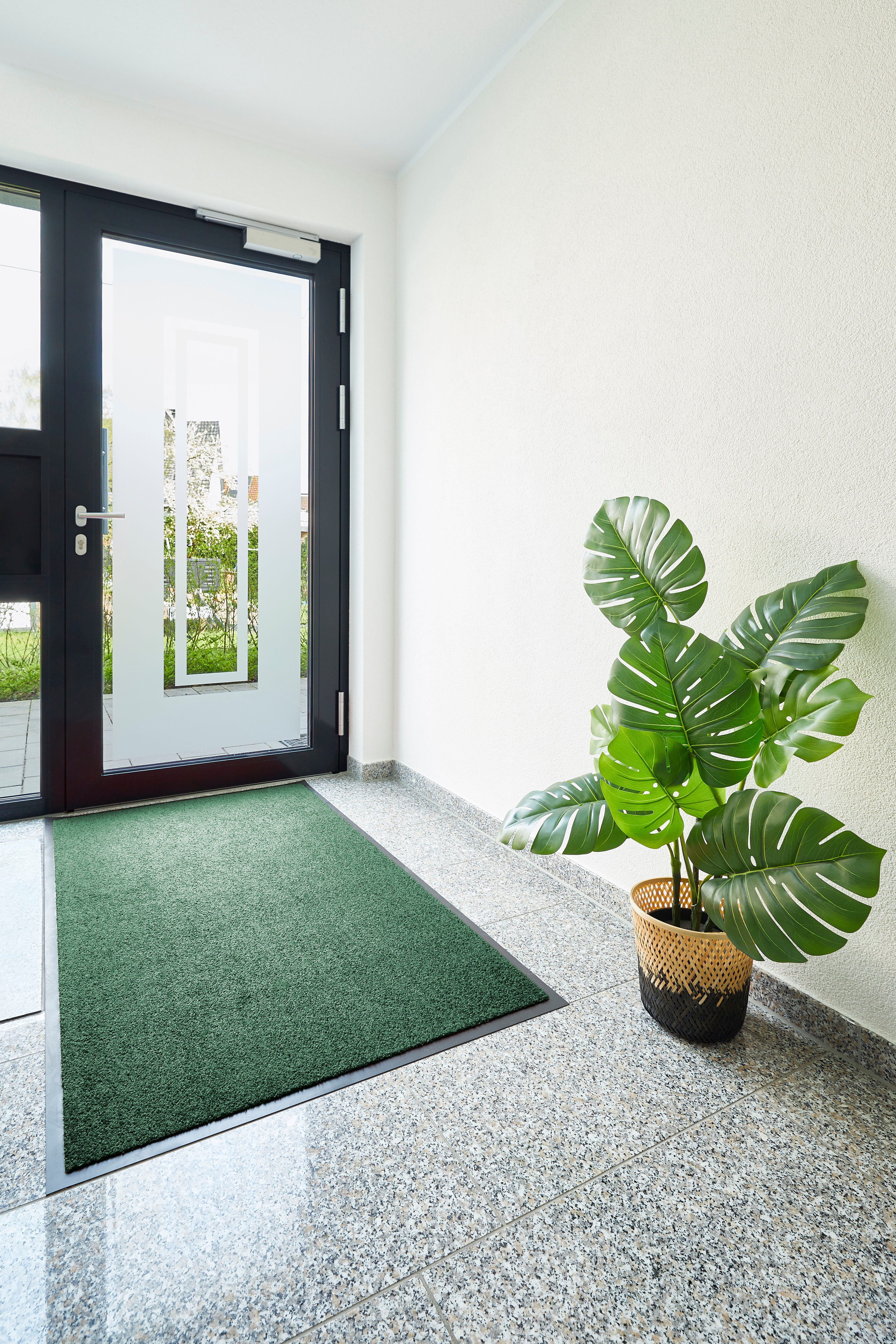 Fußmatte Verdi, Andiamo, rechteckig, Höhe: 6 mm, Schmutzfangmatte, auch für überdachten Außenbereich geeignet, waschbar grün