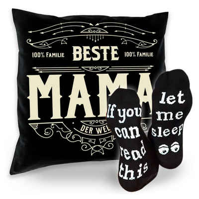 Dekokissen Kissen Beste Mama & Sprüche Socken Sleep, Geschenke für Mütter Geschenkidee