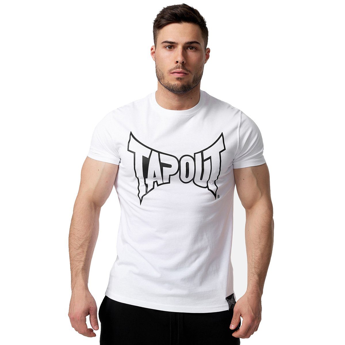 TAPOUT T-Shirt Lifestyle basic (1-tlg) White/Black