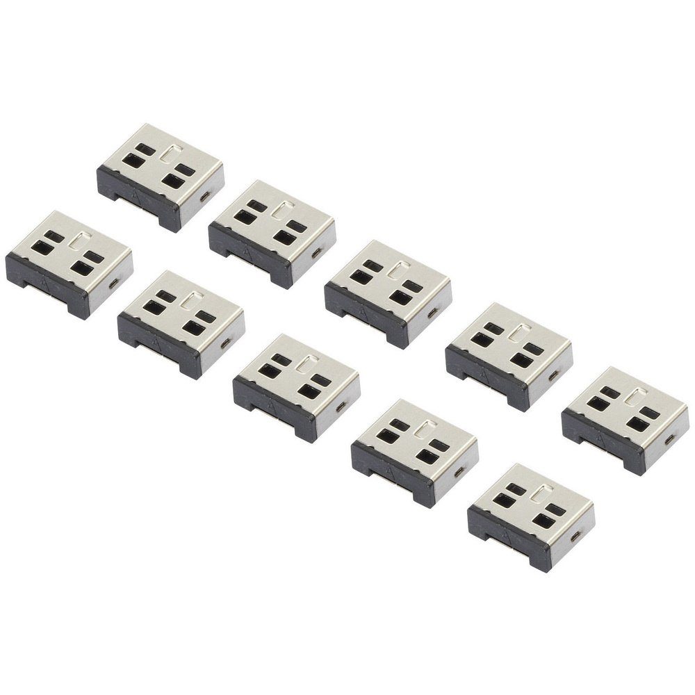 Laptopschloss Renkforce USB-A Port Schloss rf-USBBlocker-02 10er Set Silber ohne Sc