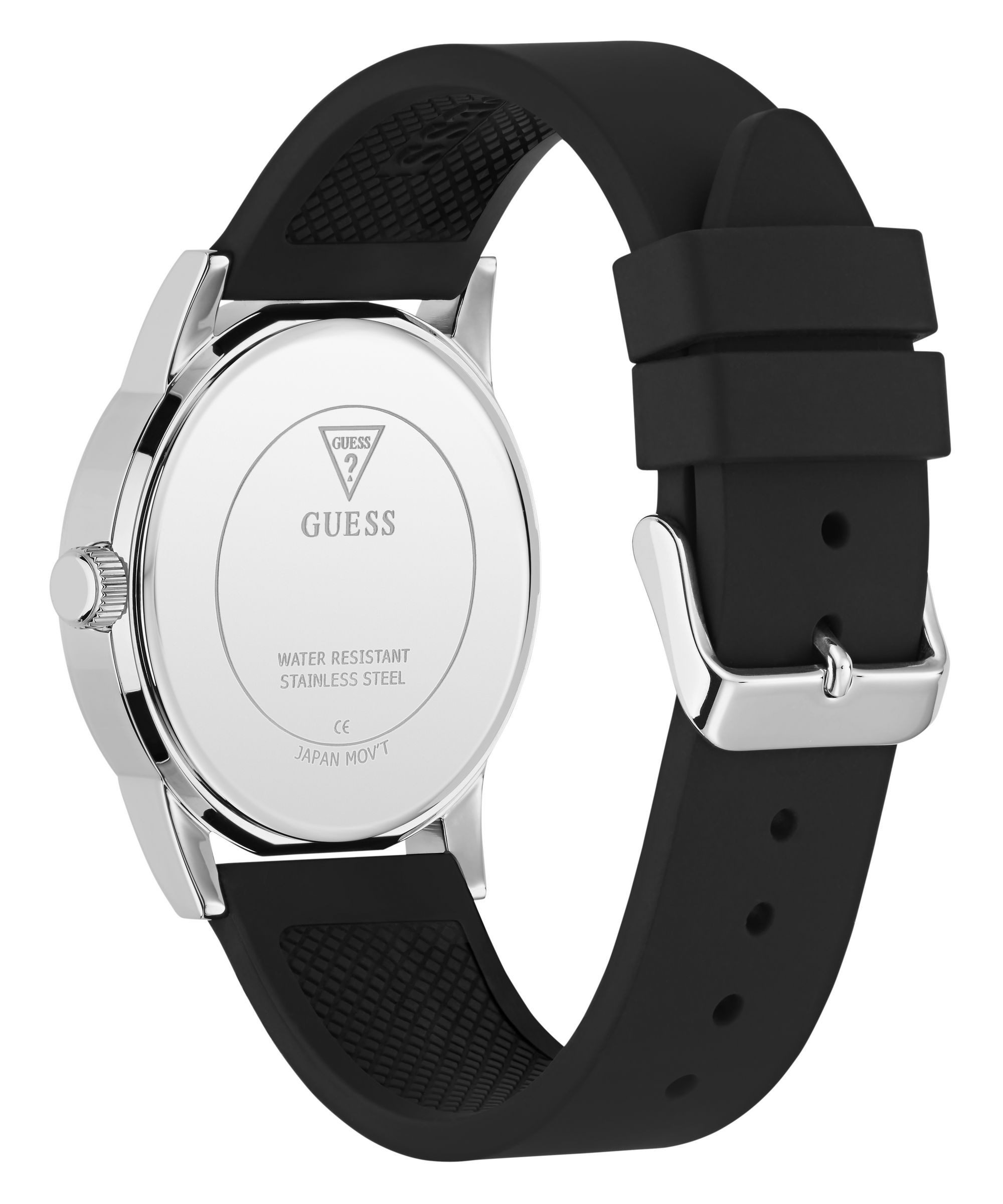 Guess Quarzuhr EMERSON GW1056G1, Armbanduhr, Herrenuhr, Silikonarmband, analog