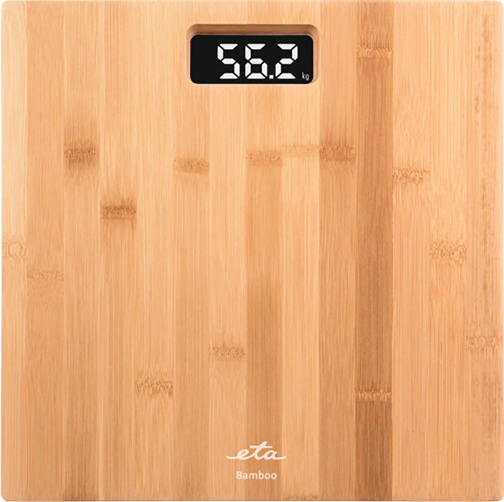 eta Personenwaage BAMBOO, Standfläche aus Bambus, LCD, bis 180 kg