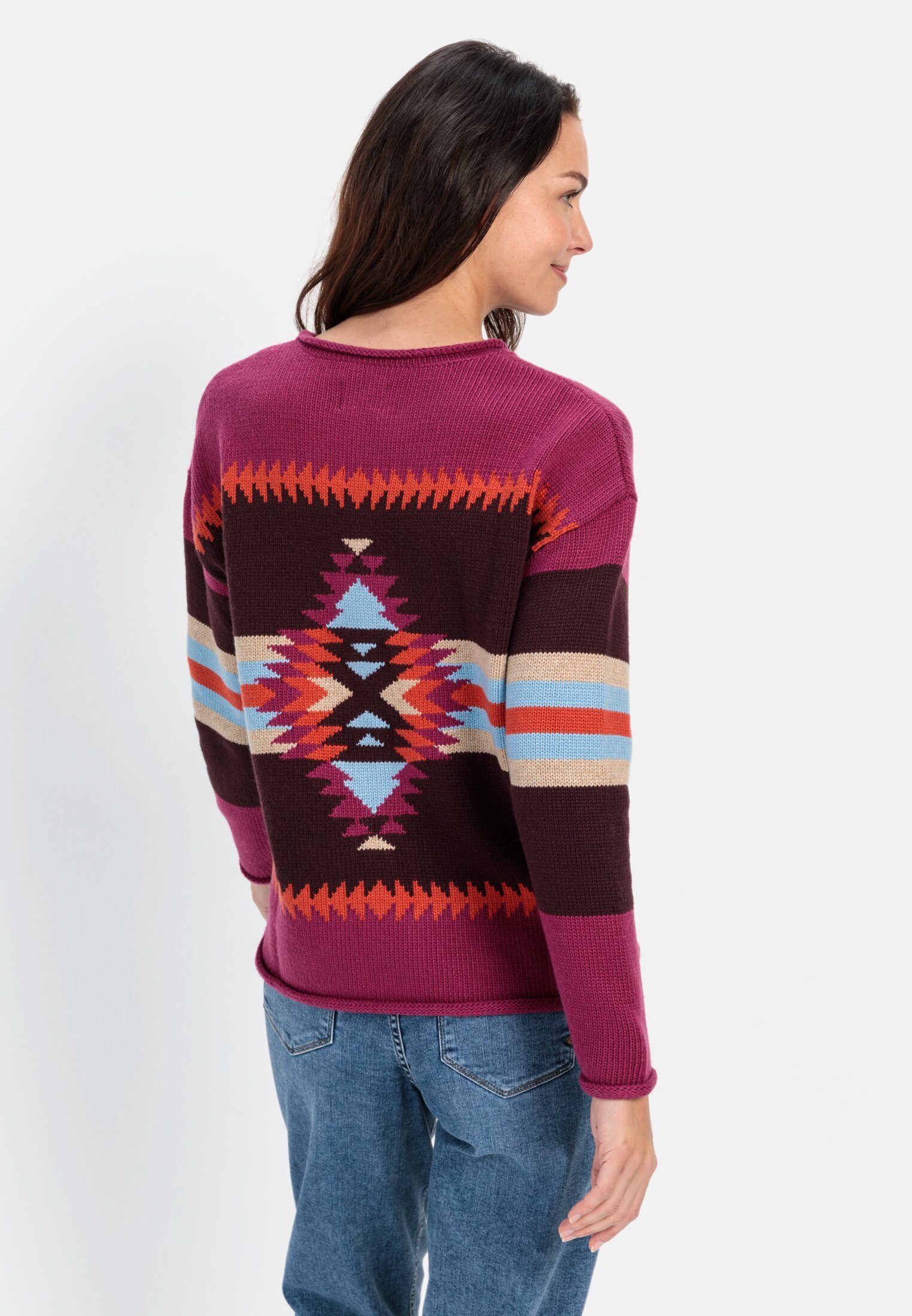 camel active Strickpullover mit eingearbeiteten Mustern günstig online kaufen