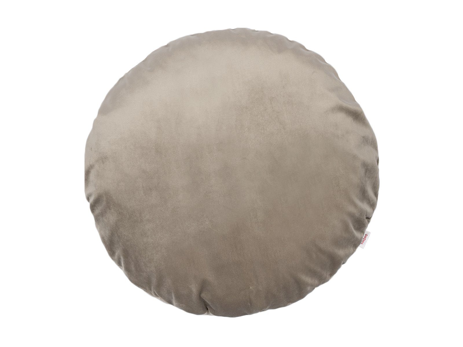 beties Kissenbezug Samt&Sonders, (1 Stück), Kissenhülle rund ca. 50 cm Samtkissen warm & weich Taupe