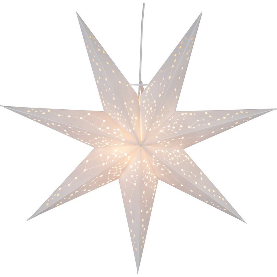 STAR TRADING LED Dekolicht Galaxy, Star Trading Weihnachtsstern Galaxy von  Star Trading, 3D Papierstern W, Adventsstern bestehend aus weißem Papier  mit sieben Spitzen und kleinen Cut-Outs