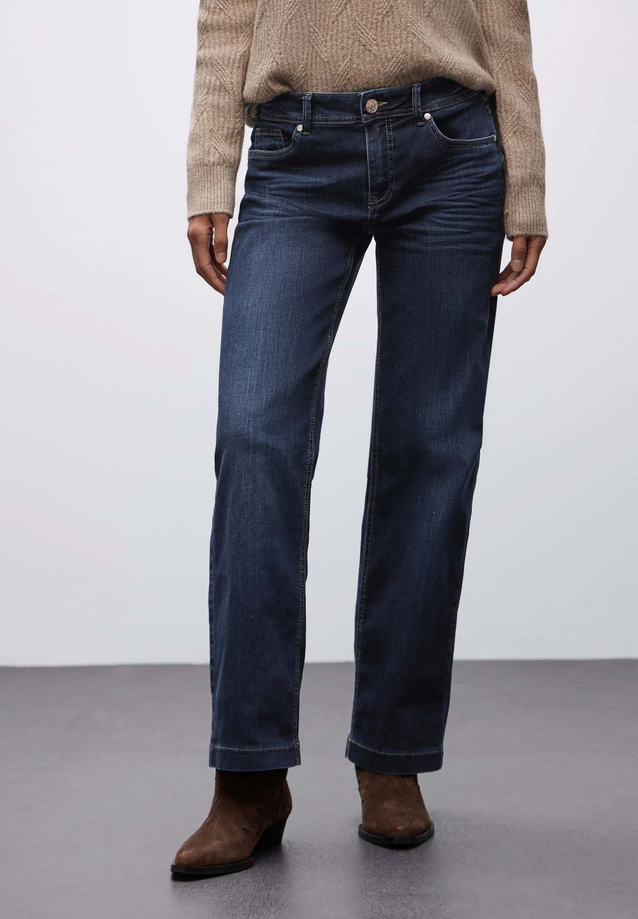 STREET ONE Straight-Jeans Straight Leg Jeans (1-tlg) günstig online kaufen