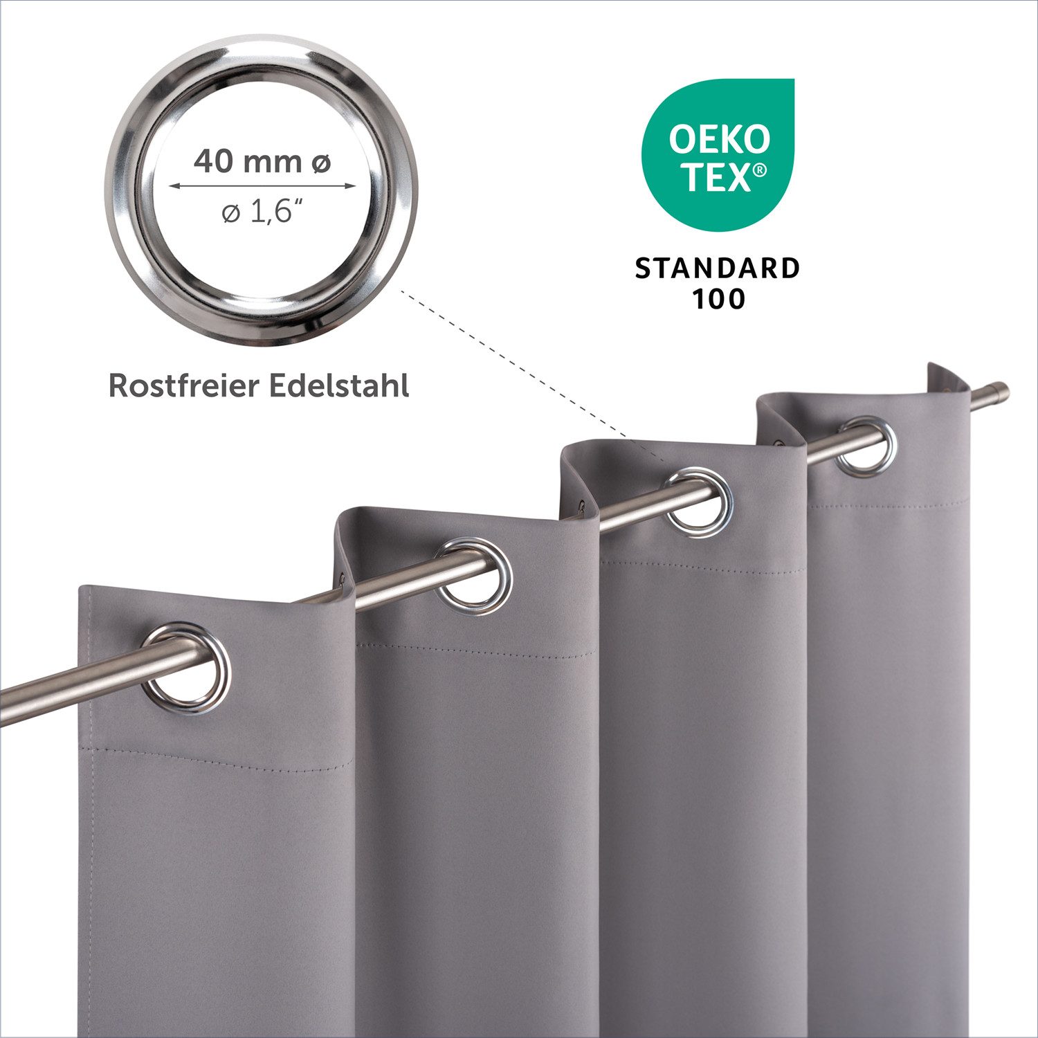 Blumtal Verdunkelungsvorhang 2er-Set Gardinen Wärmeisolierend Blickdicht (2 St), Ösen, verdunkelnd, mit Ösen. Reduzierter Preis € 18,99. Unverbindliche Preisempfehlung € 51,99