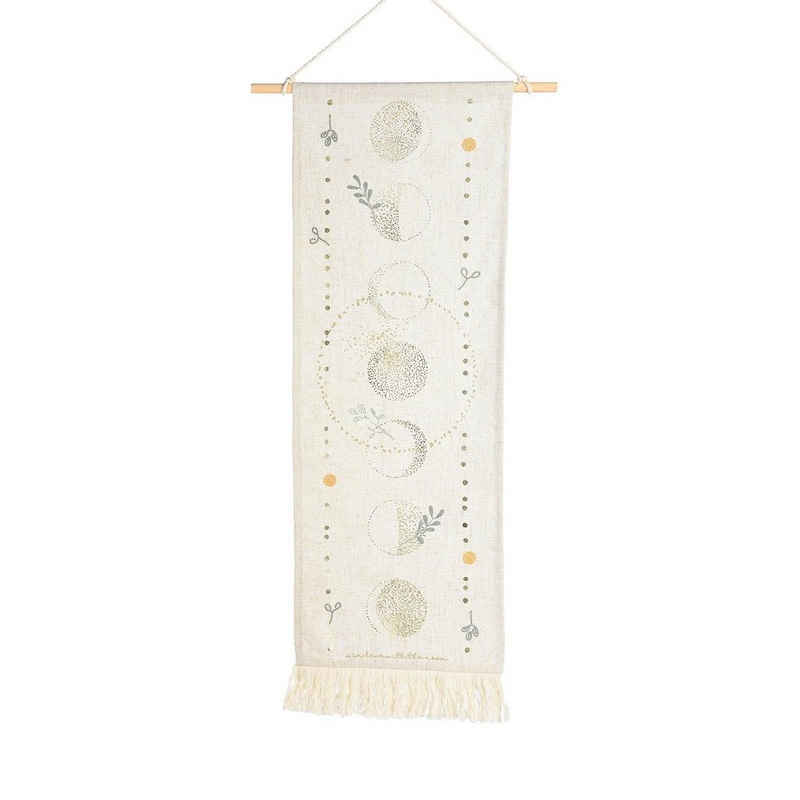 Depot Bild Wandbehang Moon, (Packung), aus Leinen, Polyester, Pinienholz, L 70 Zentimeter, B 25 Zentimeter