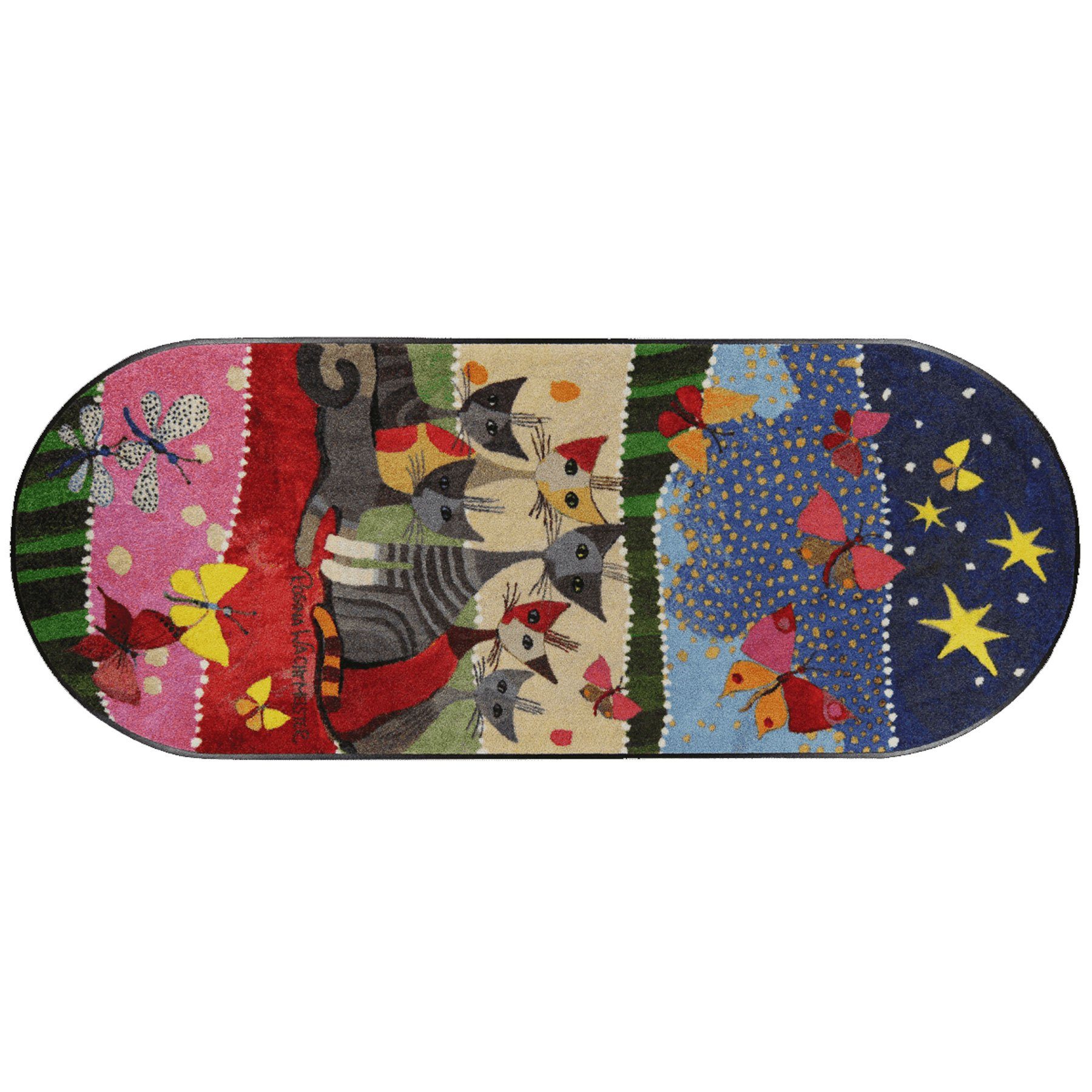 Salonloewe Läufer Teppichläufer 75x190 Rosina Wachtmeister Spring Fasce di Colore oval, special shape, Höhe: 750 mm