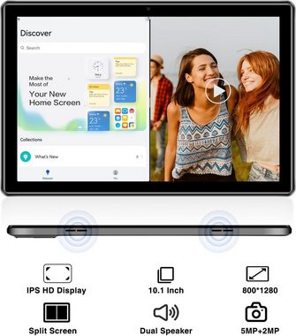 DOOGEE U9 Tablet (10,1", 64 GB, Android 13, 2,4G+5G, Kinder Tablet (1TB TF) 5060mAh HD+ IPS, Dual Camera, TÜV Augenschutz)