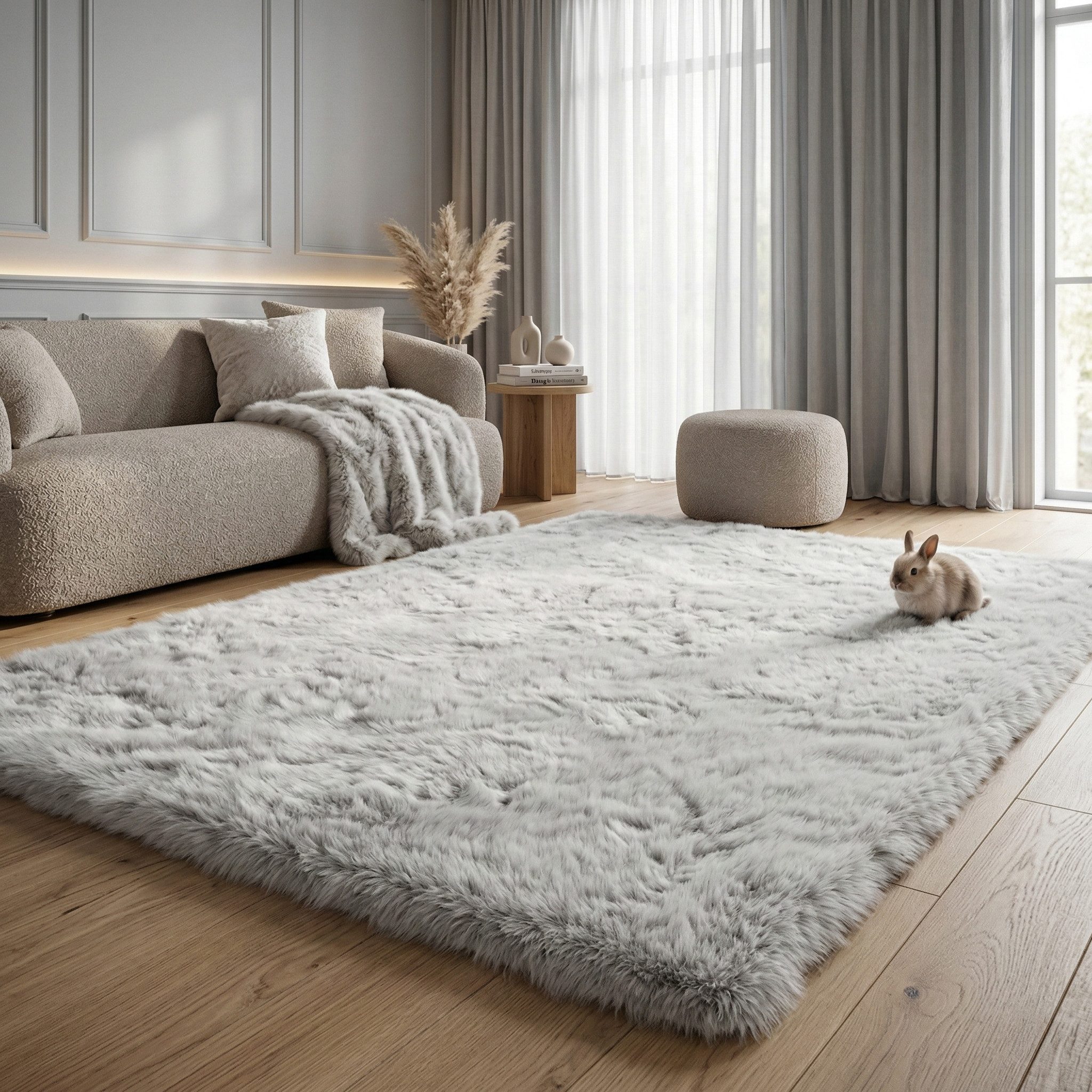 Consilio Concept Fellteppich Teppich Hasenfell Imitat HEAVEN Fell Hochflor rechteckig Höhe: 50 mm