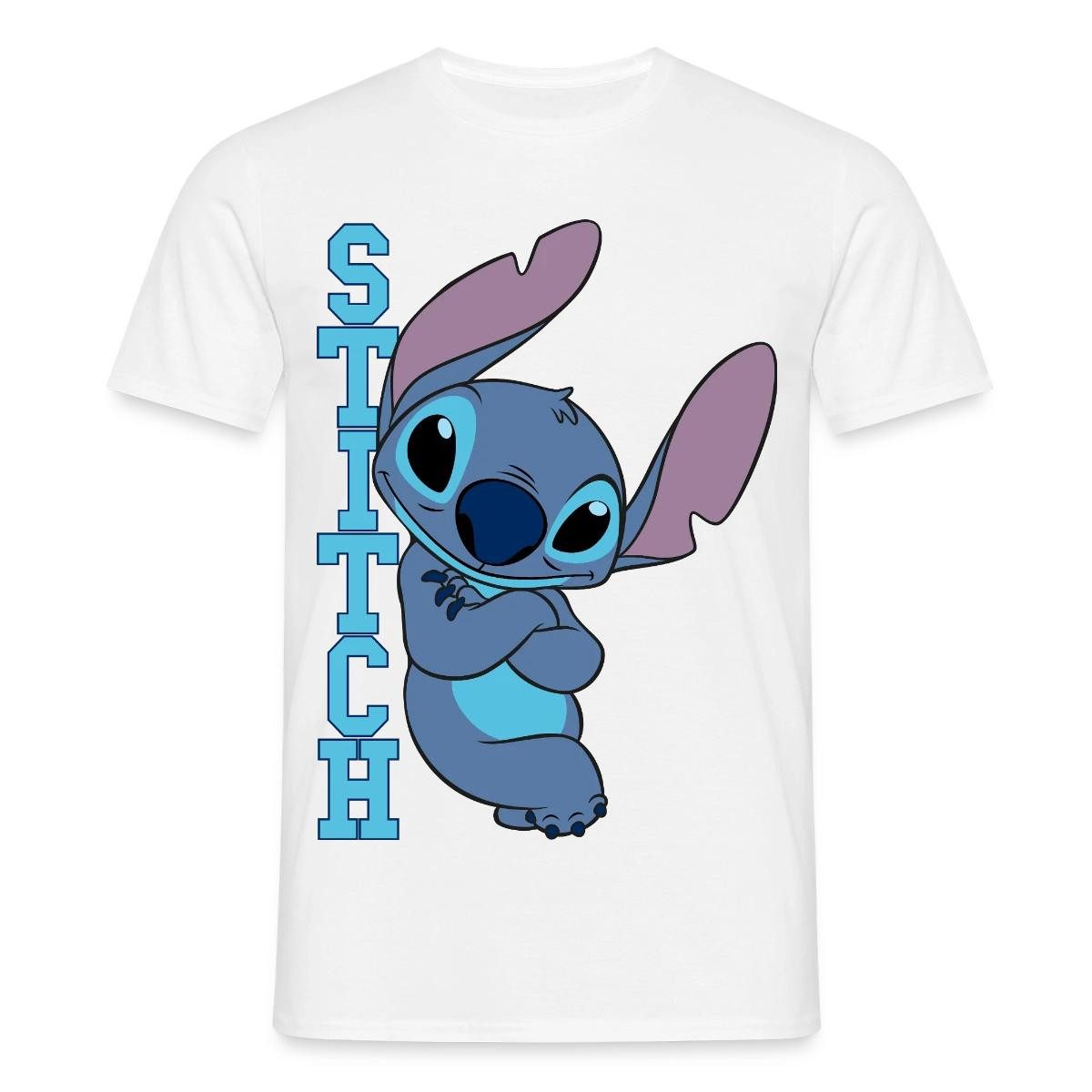 T-Shirt Lilo & Stitch, Stitch Mit Schriftzug Männer T-Shirt