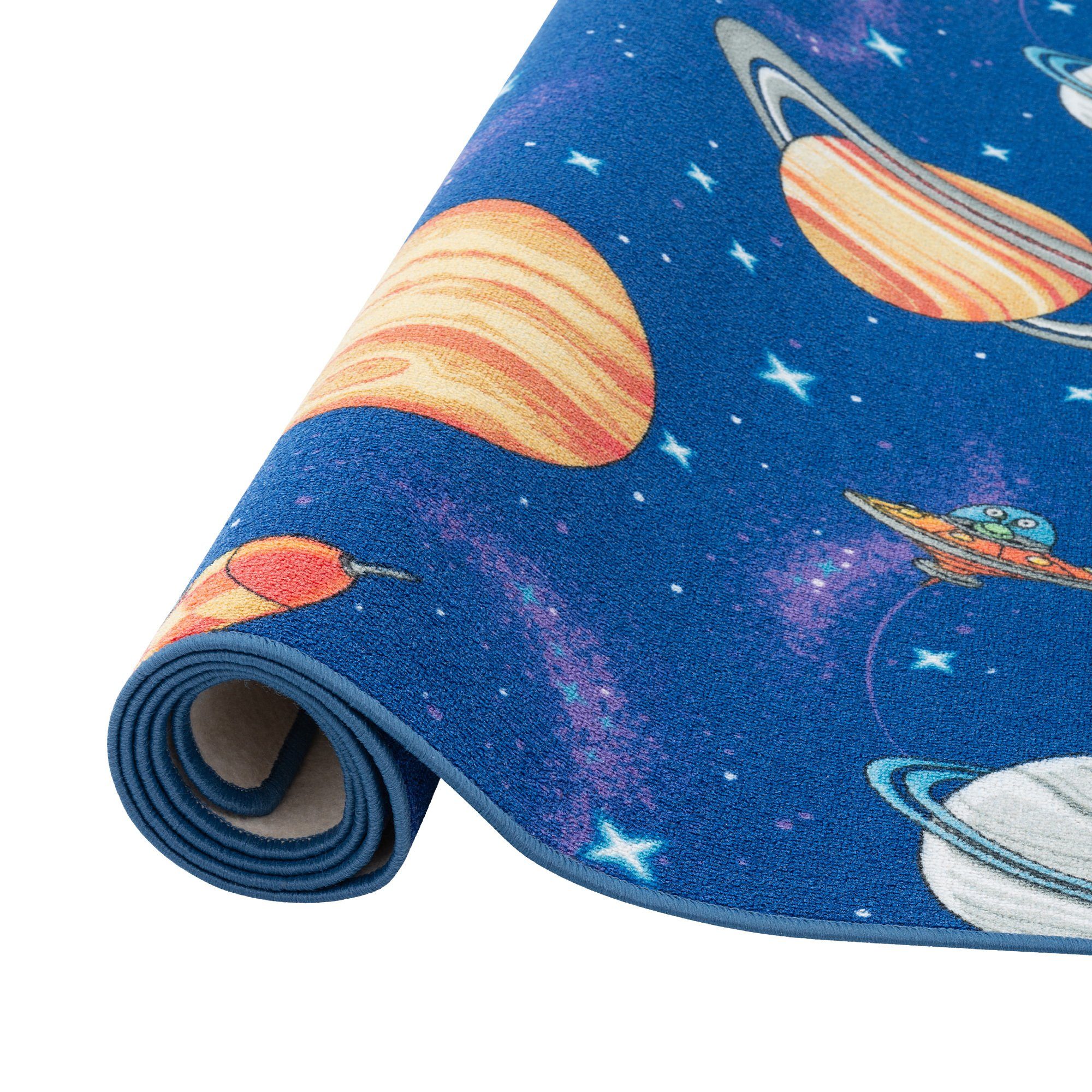 Snapstyle Kinderteppich Kinder Spiel Teppich Weltall, Rechteckig, Höhe: 4 mm – Bild 5 von 5