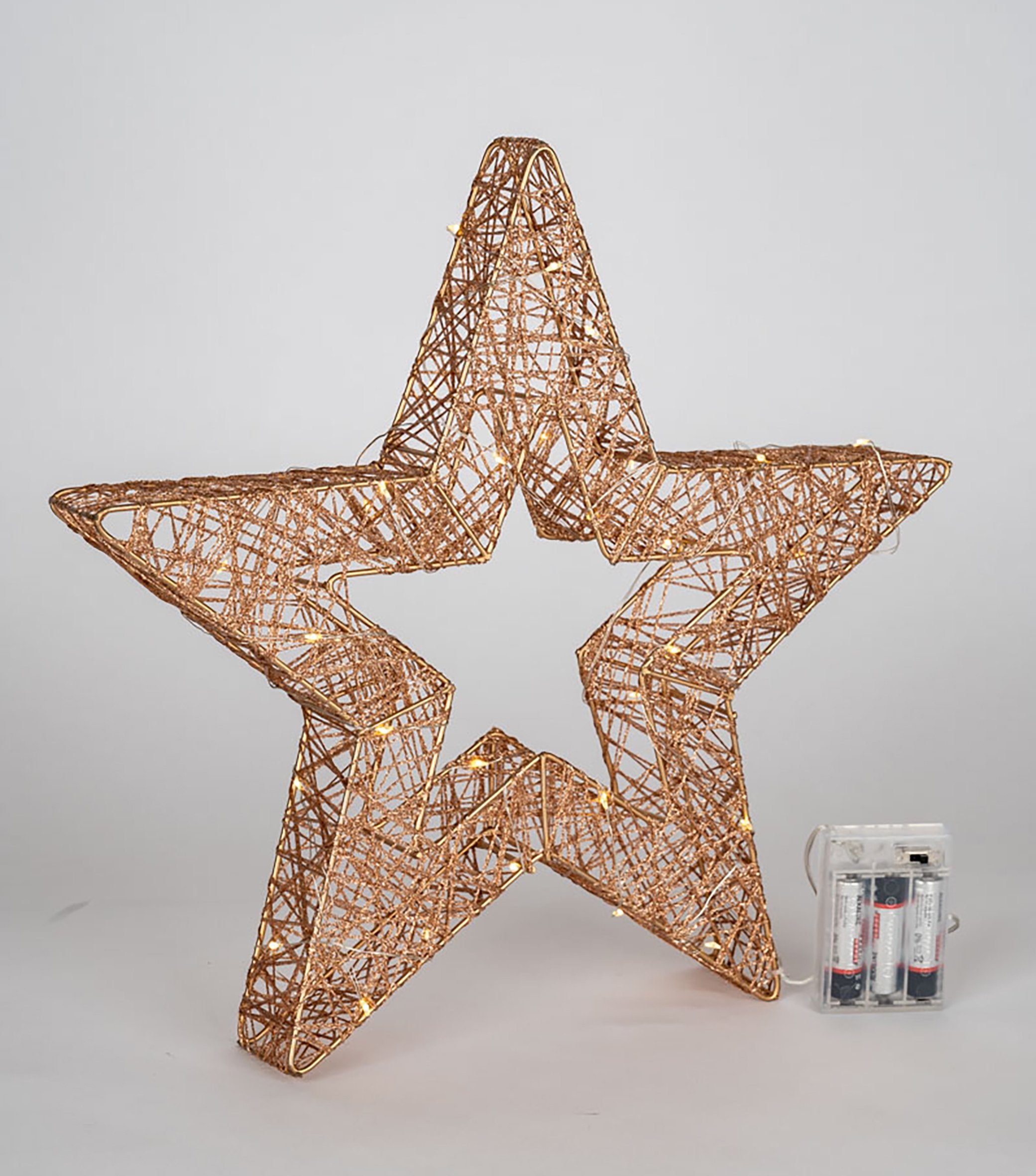Star-Max LED Stern Weihnachtsstern, den LED Weihnachtsdeko, für Innenbereich nur integriert, fest Warmweiß