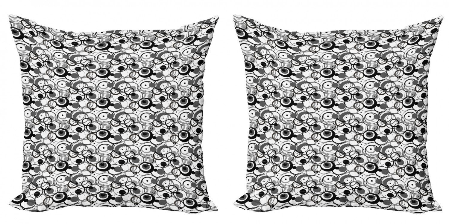 Kissenbezüge Modern Accent Doppelseitiger Digitaldruck, Abakuhaus (2 Stück), Abstrakt Kreis-Punkte Moderne