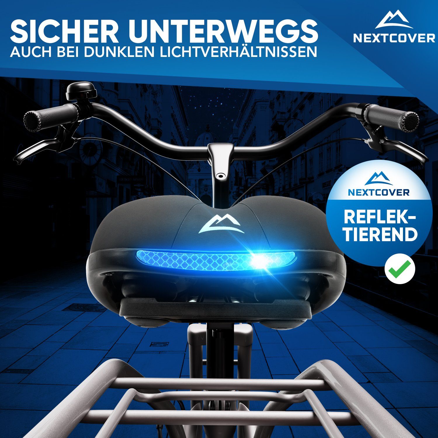 Nextcover Fahrradsattel Ergonomischer Fahrradsattel mit Memory Foam