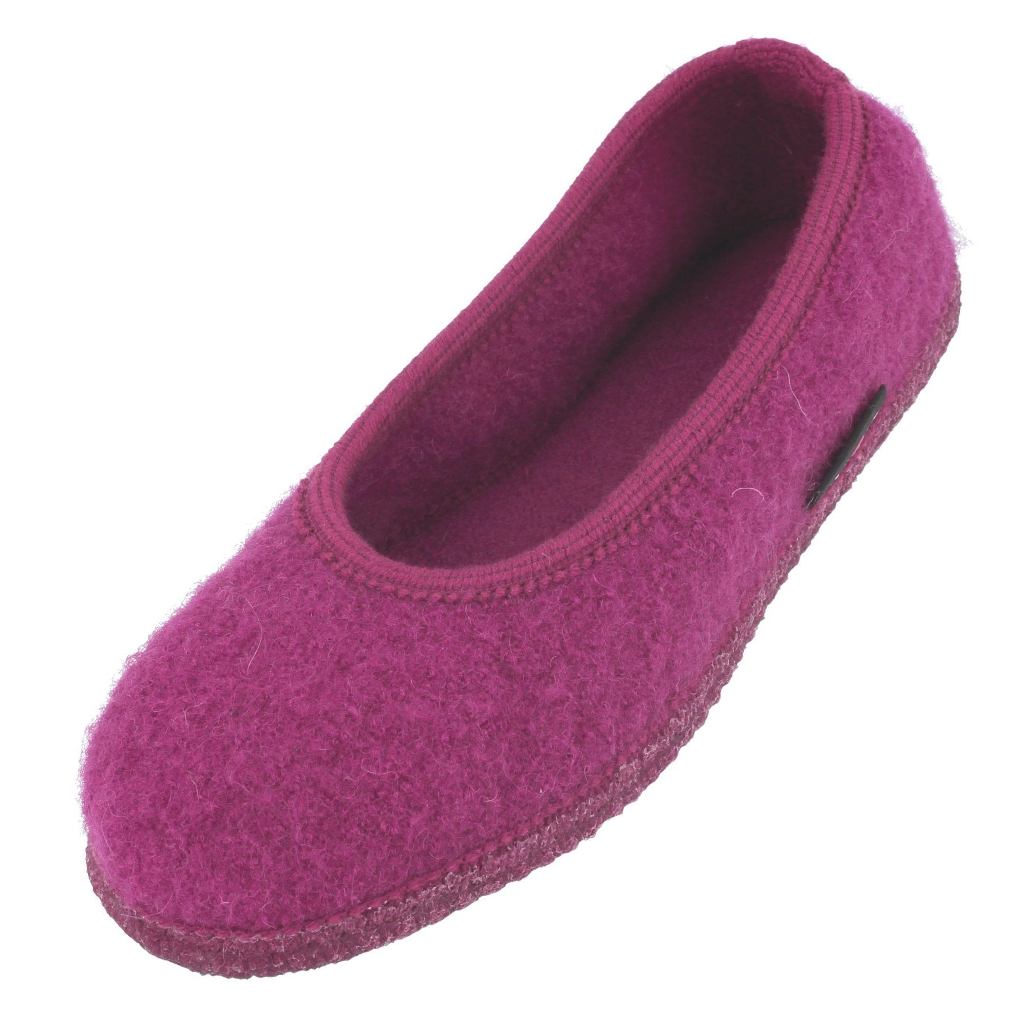 Haflinger Slipper Marina Filzpantoffel Hausschuh Ballerina aus Wollwalkstoff Hausschuh