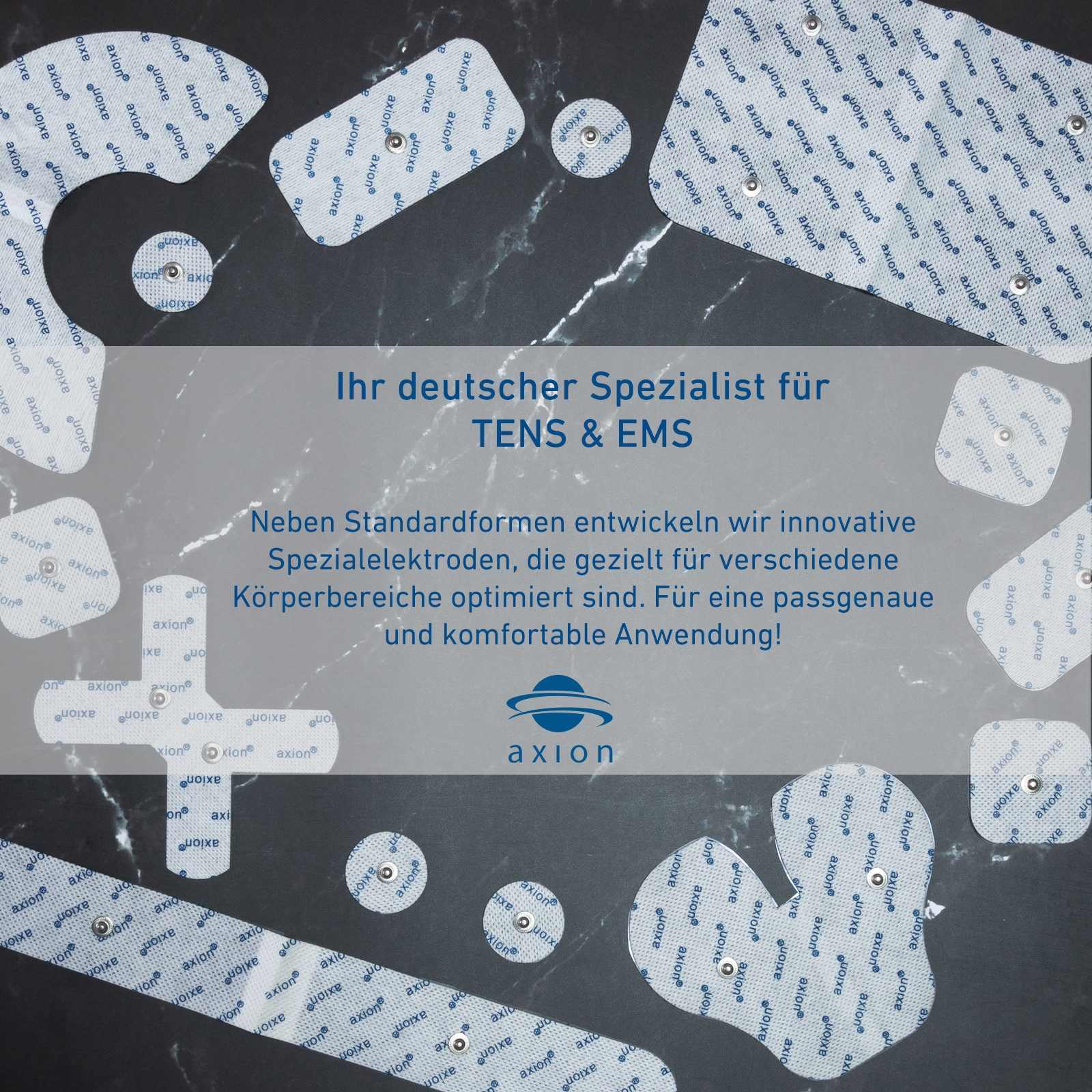 Axion Elektrodenpads passend zu Sanitas, Beurer - 20x12cm, Rückenelektrode mit 3.5mm DK, 1 St.,selbstklebende TENS EMS Elektroden für TENS EMS Geräte