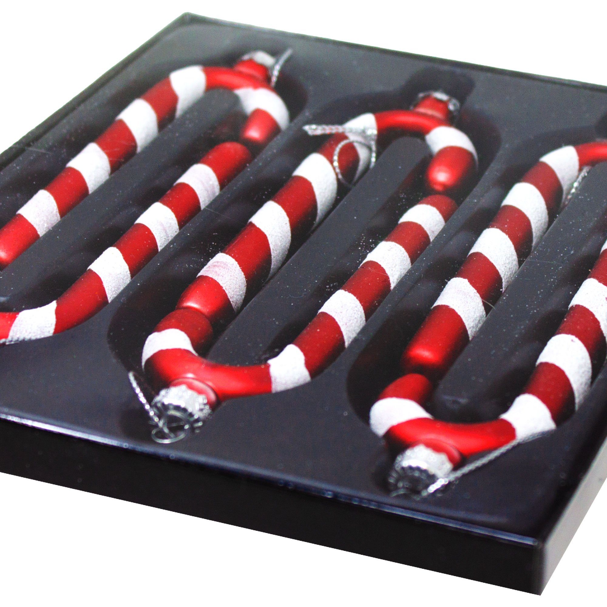 Zuckerstangen-Anhänger ToCi Echtglas Christbaumschmuck Weihnachtskugeln Baumschmuck-Set aus
