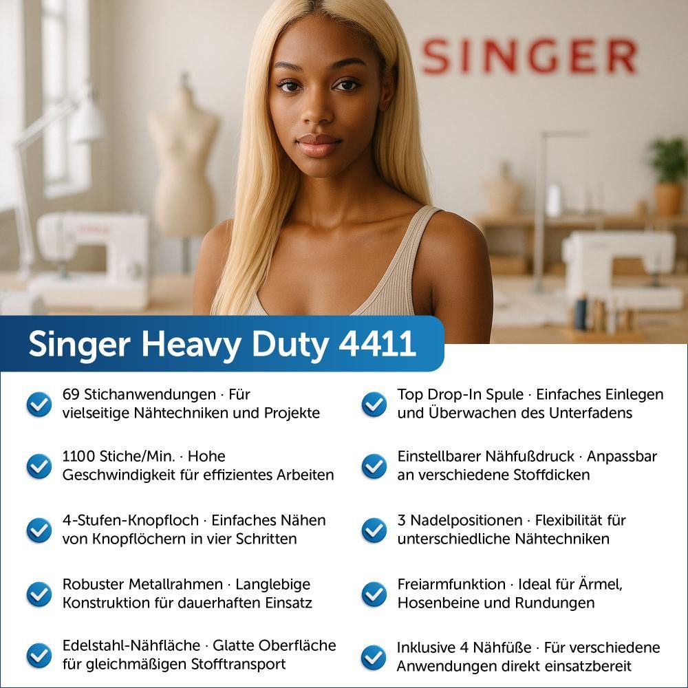 Singer Nähmaschine - Heavy Duty 4411 mechanische Nähmaschine