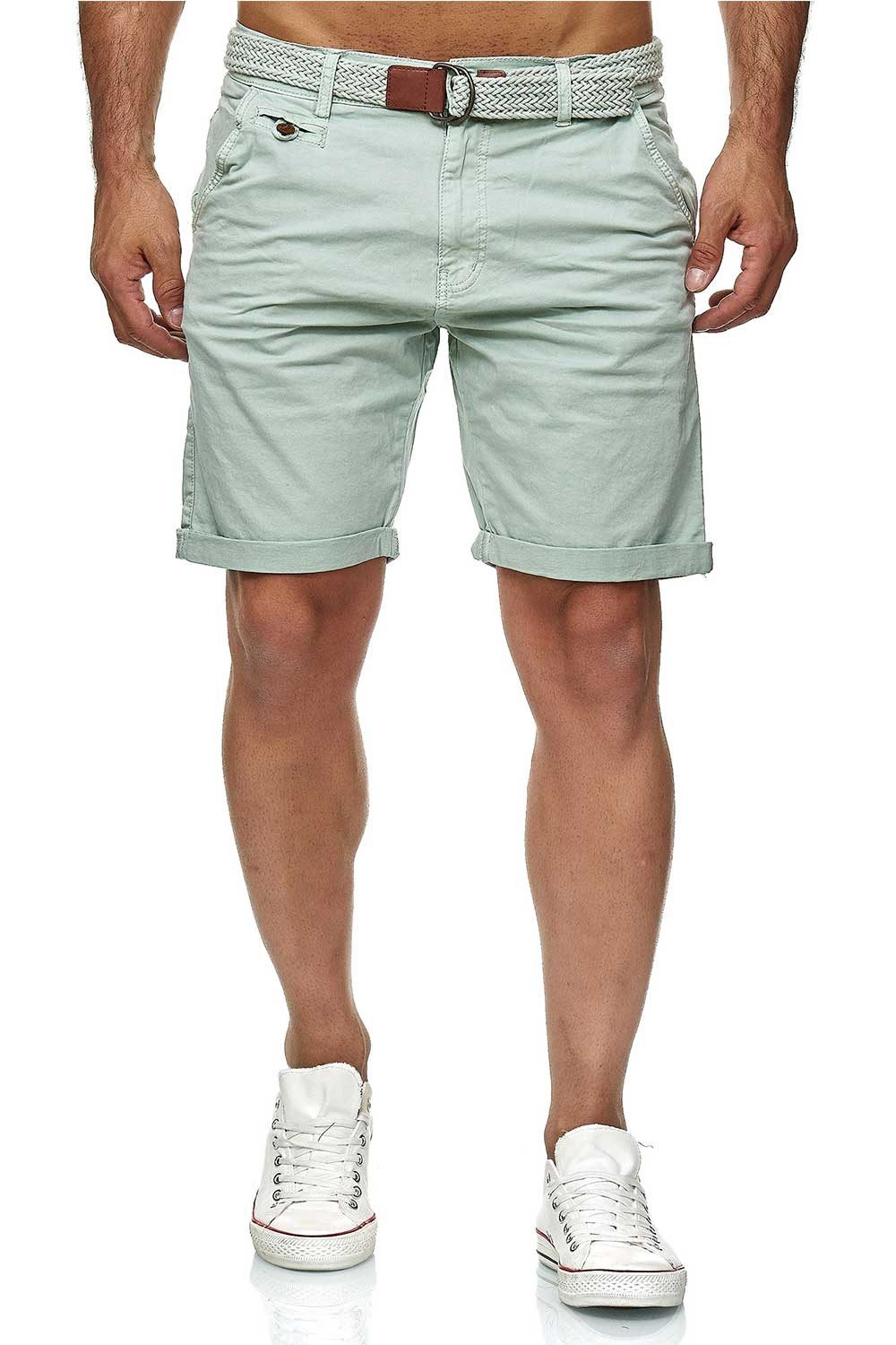 Shorts Herren kurze Hose mit Gürtel - Conor - Aus Baumwolle - Regular Fit