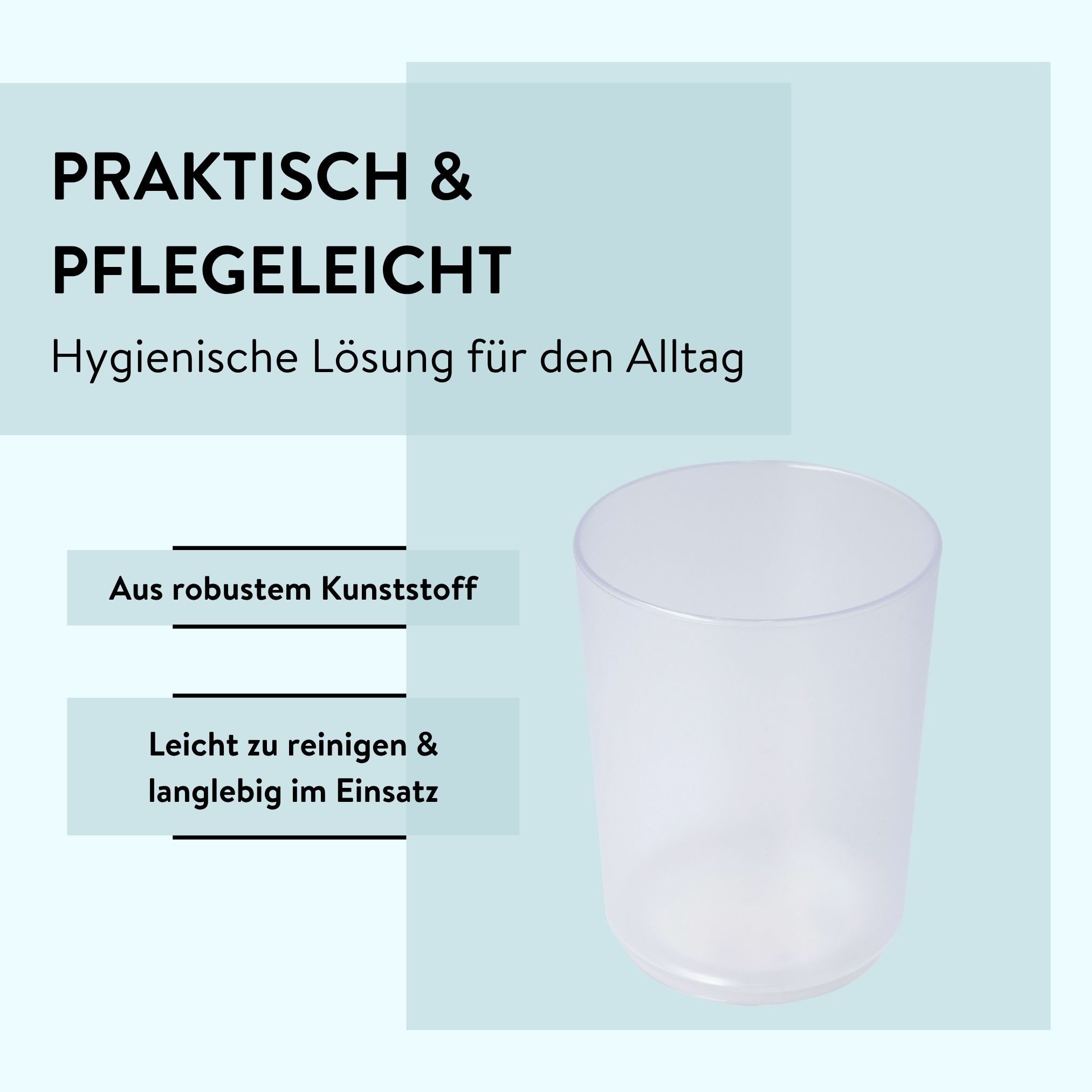 PARSA Beauty Zahnputzbecher Essential Mundbecher Flair, Zeitlose Eleganz & Praktische Ordnung – Bild 4 von 4