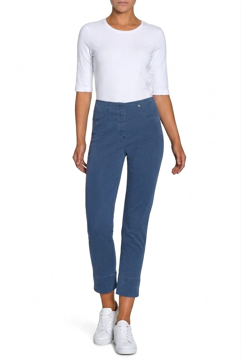 ROBELL Stretch-Jeans 7/8 STRETCH Wohlfühl-Jeans, modische Schlupfjeans mit Comfort-Dehnbund super bequem durch POWER-STRETCH