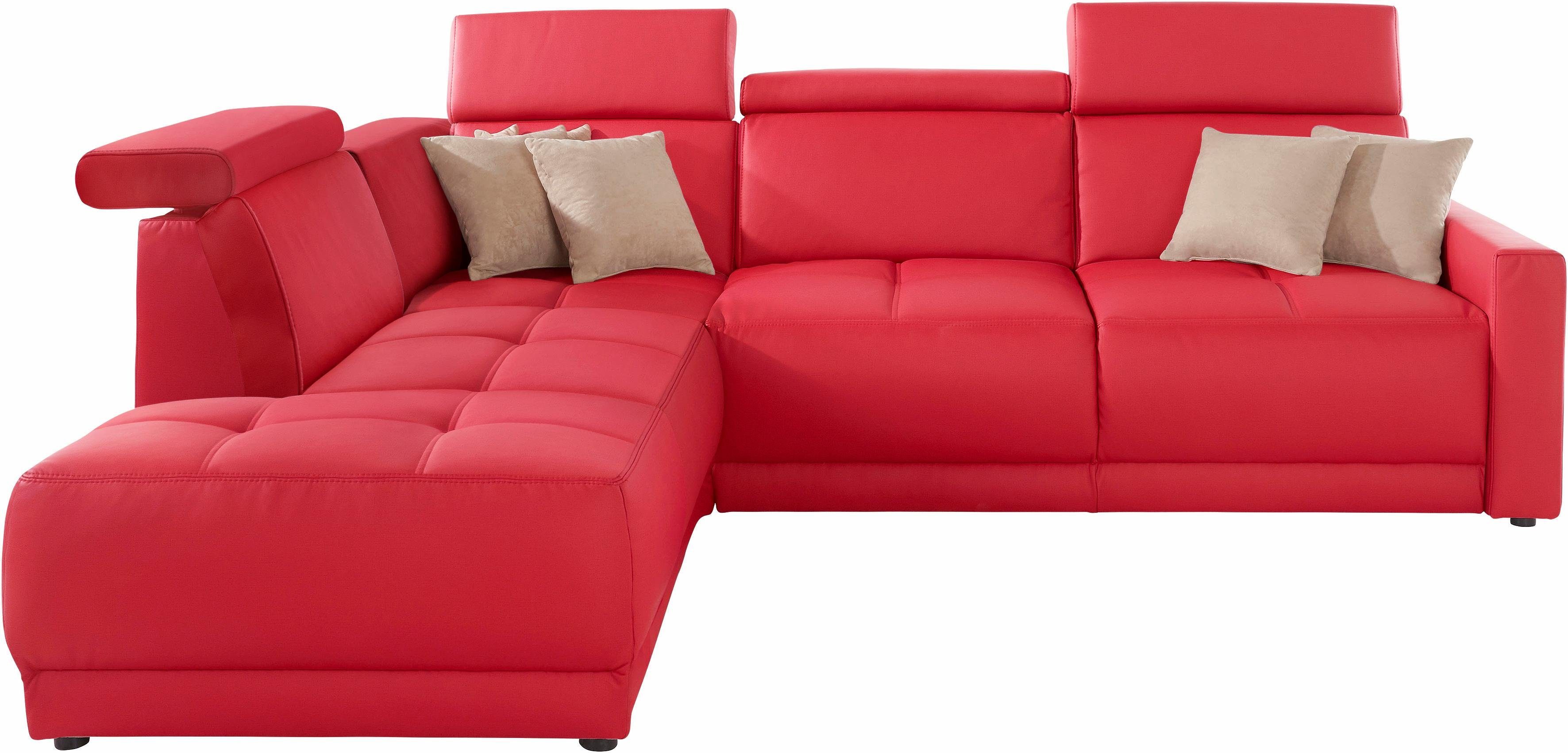 DOMO collection Ecksofa Ava, moderne Sitzheftung günstig online kaufen
