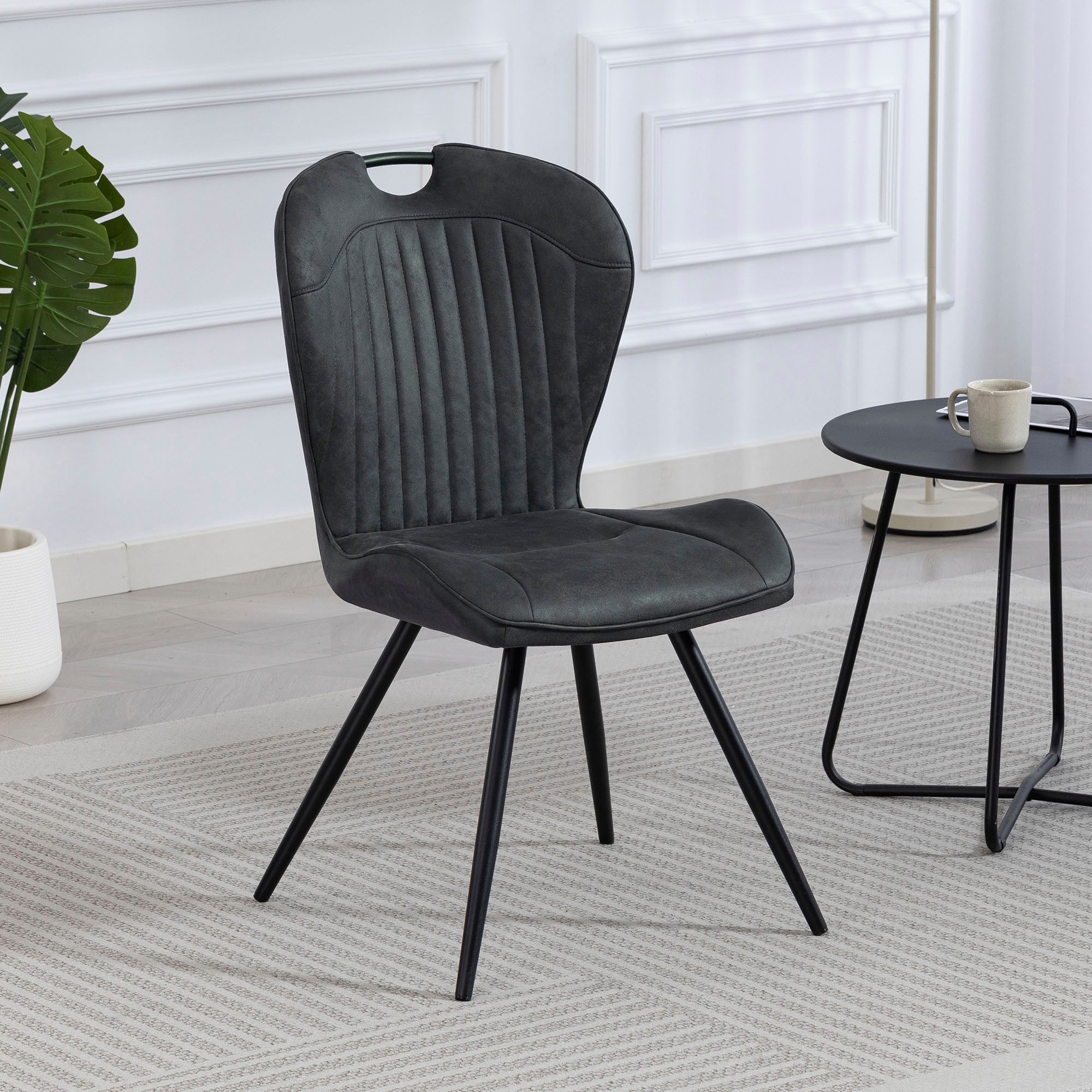 Duo Collection Esszimmerstuhl Zoe Esszimmerstuhl, 4er-Set (Set, 4 St), robuster Stoff- oder Mikrofaserbezug, mit Griff