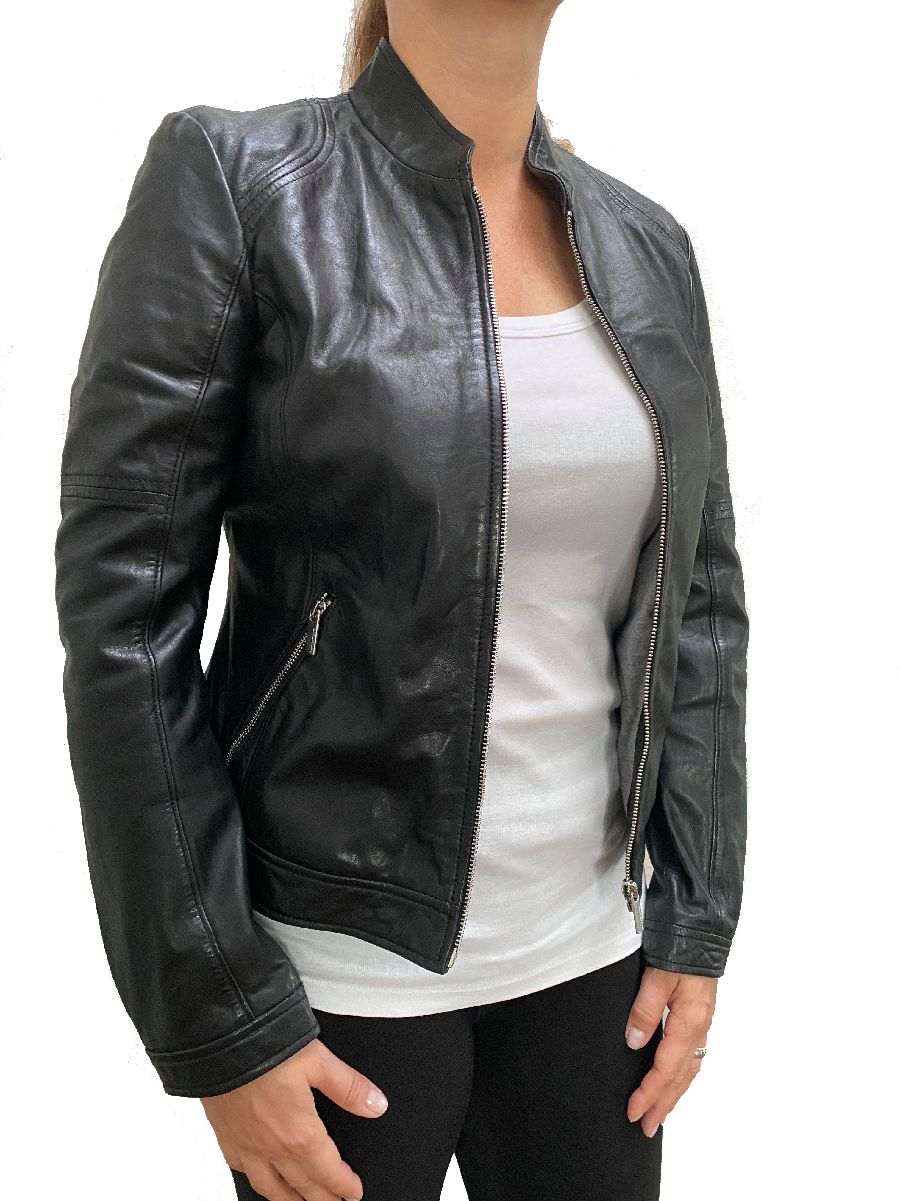 Milestone Lederjacke klassisch geschnitten aus Lammleder
