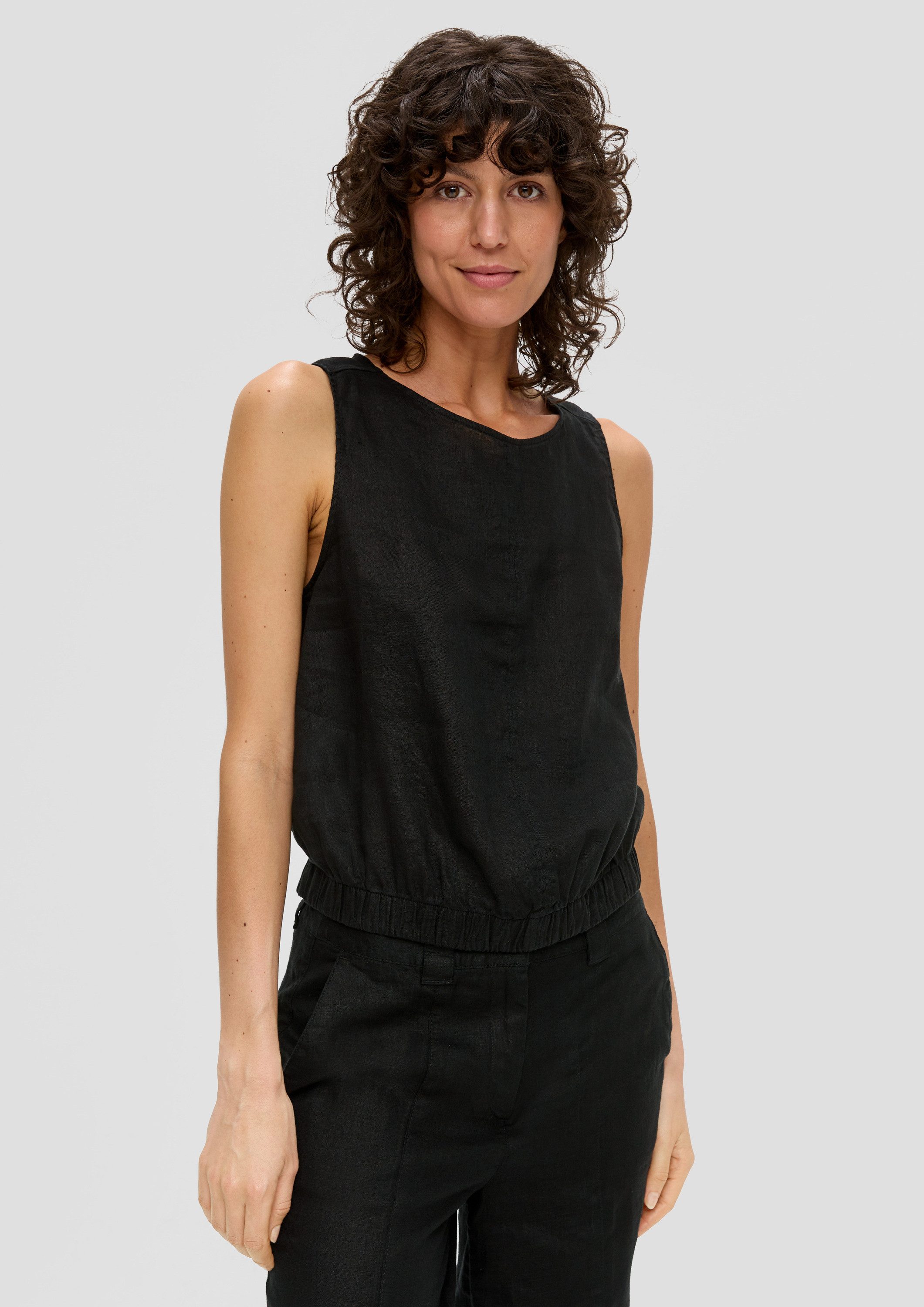 s.Oliver Muscleshirt Bluse Blusenshirt mit Rückenausschnitt