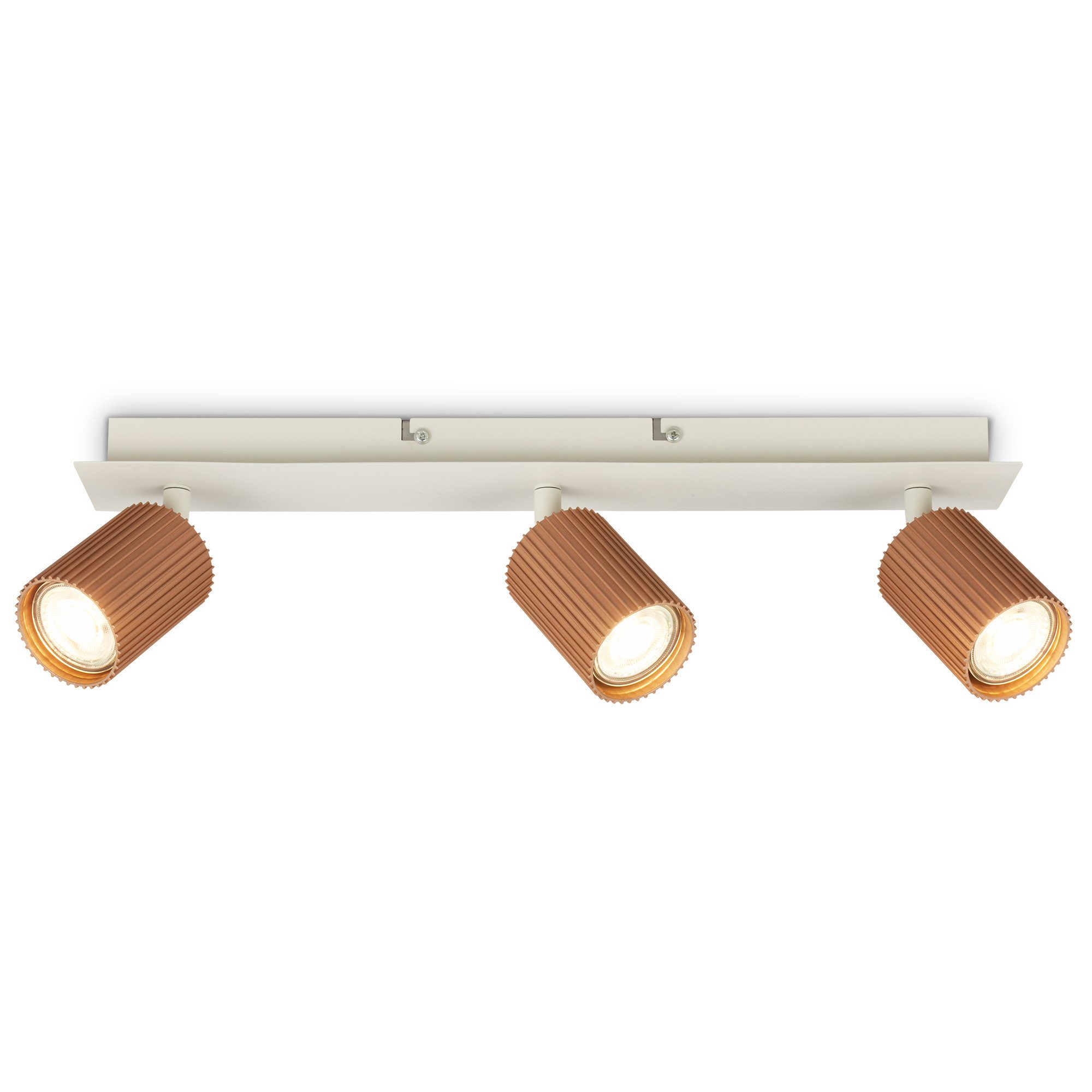 Briloner Leuchten LED Deckenspot Deckenleuchte Wandleuchte schwenkbar GU10 Deckenlampe Wohnzimmer Flur, 3-flammig, ohne Leuchtmittel, Abhängig vom Leuchtmittel, Schwarz, Beige, Coffee-Warmgrey, Wohnzimmer, Flur, Büro