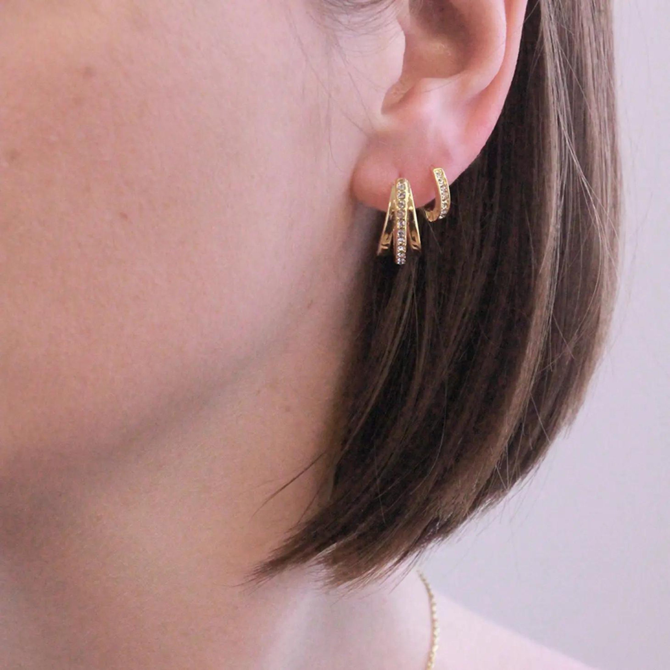 Ella Eisvogel Paar Creolen Paar "Aurielle" Creolen 18 Karat Goldlegierung, günstig online kaufen