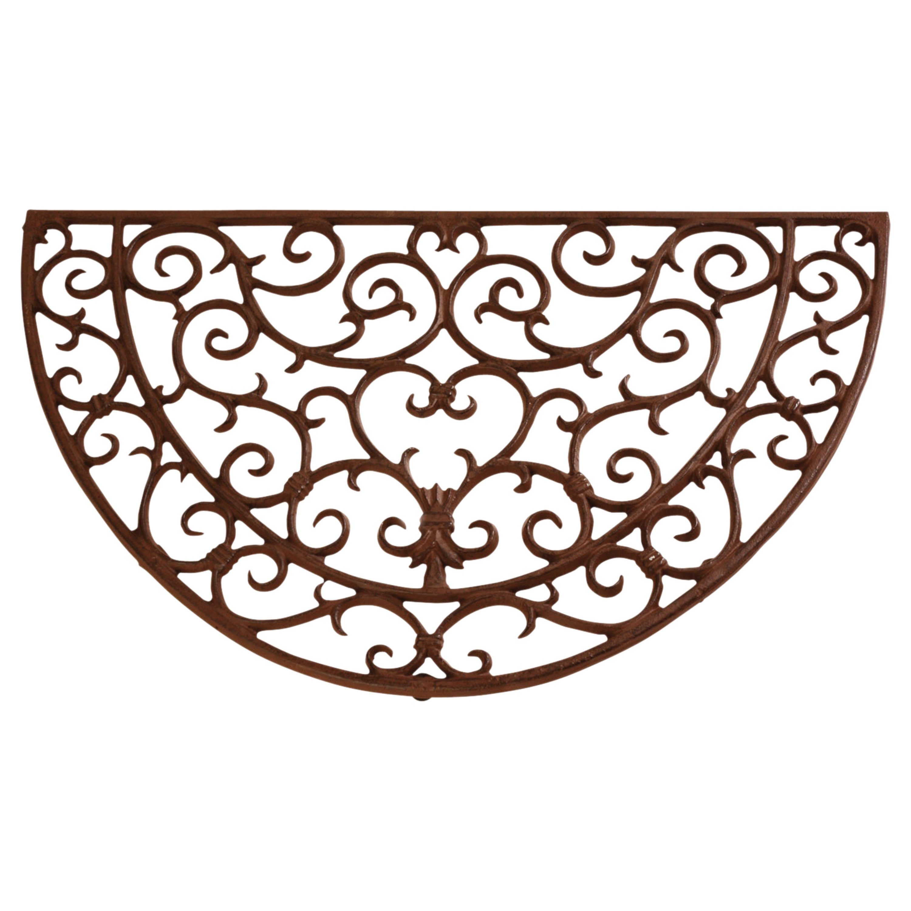 Fußmatte Hochwertige halbrunde Türmatte aus Gusseisen - Robust und dekorativ, esschert design